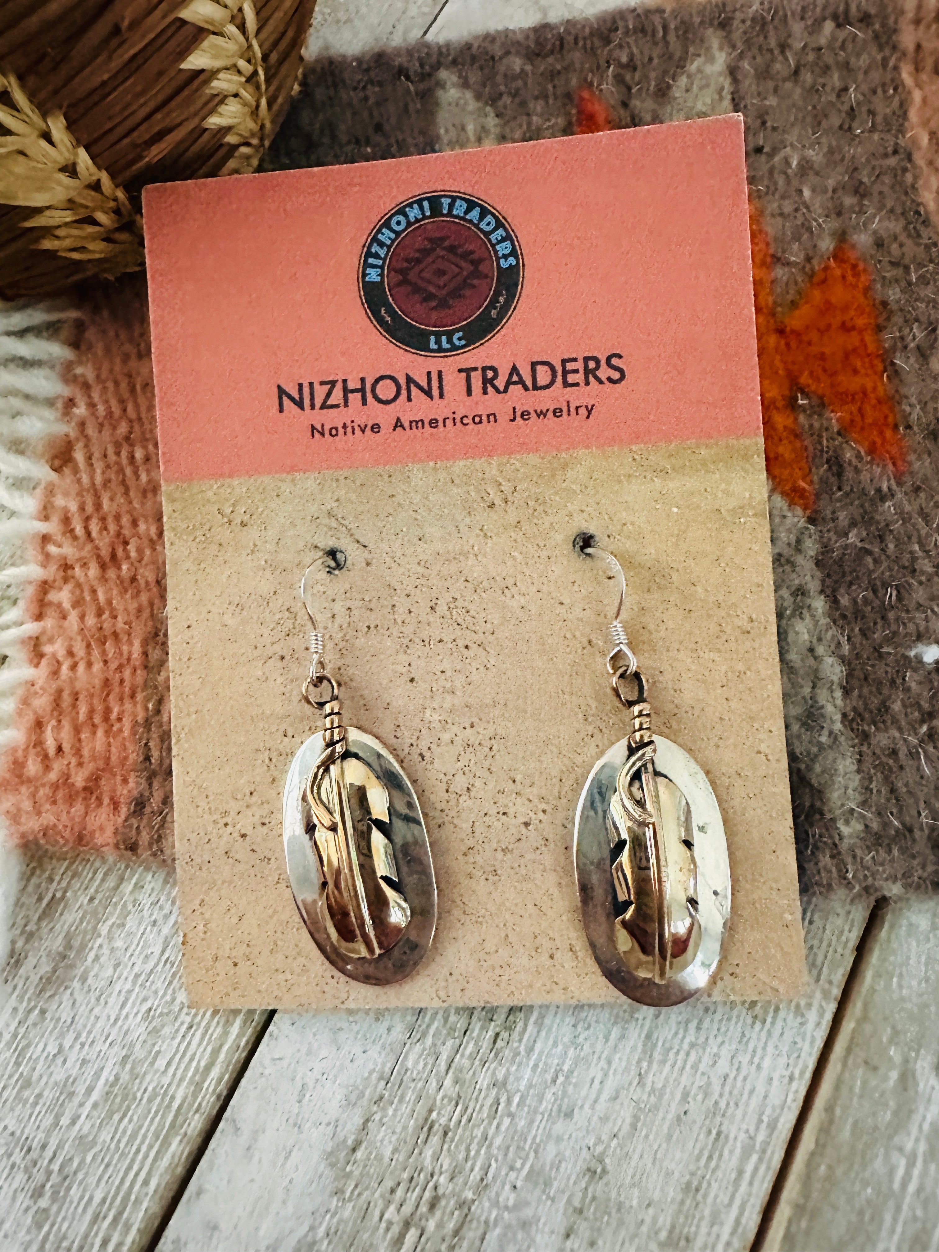 Handcrafted Gold Plated Sterling Silver Dangle Earrings