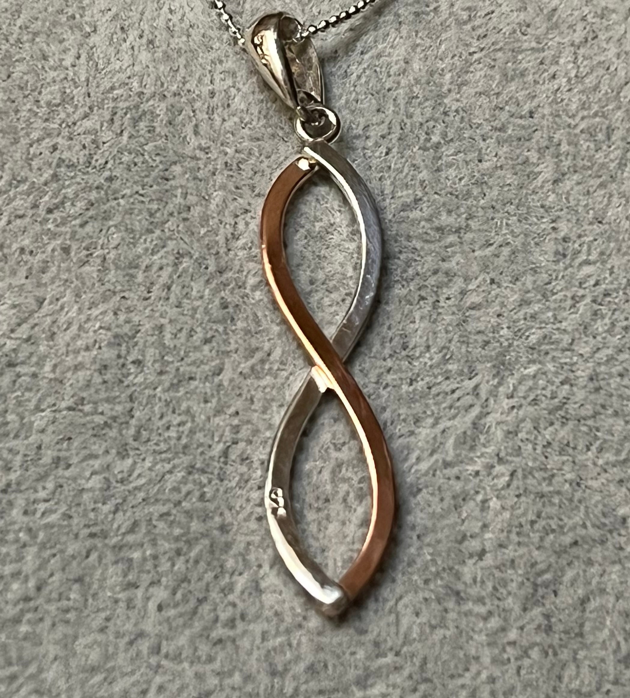 Sterling Silver & Copper Infinity Pendant