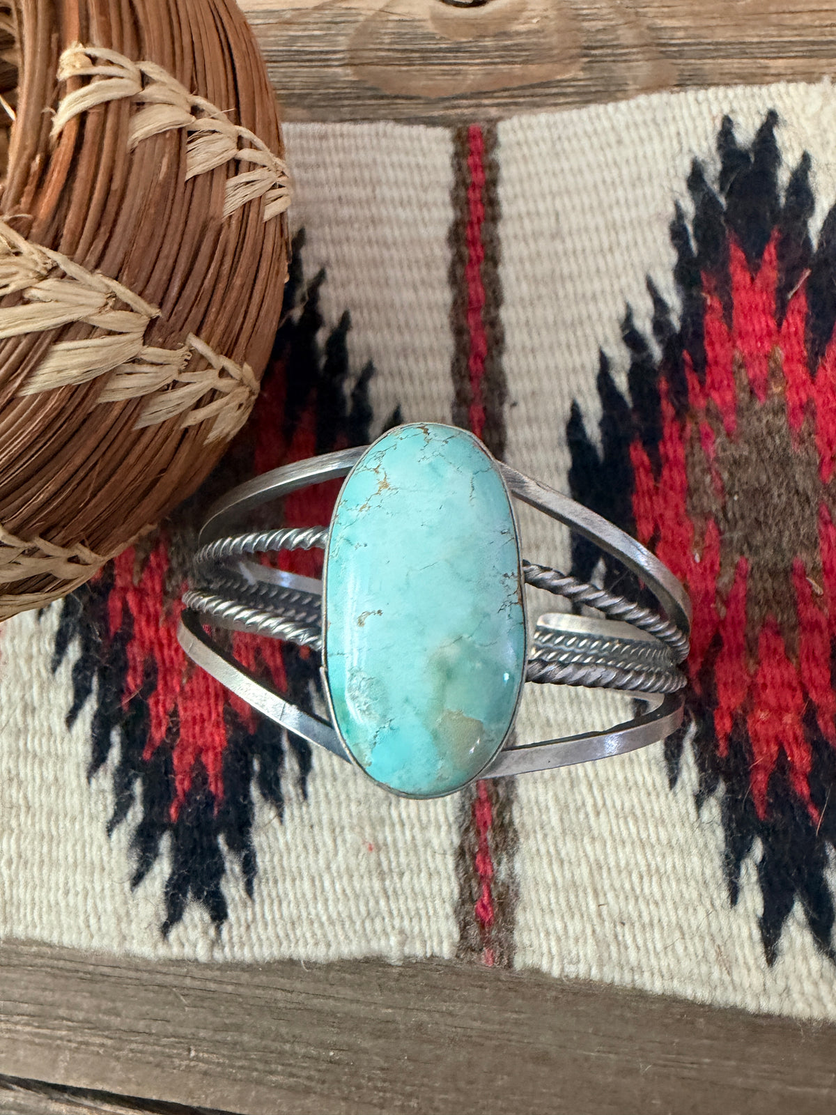 Handcrafted Turquoise & Sterling Silver Cuff Bracelet