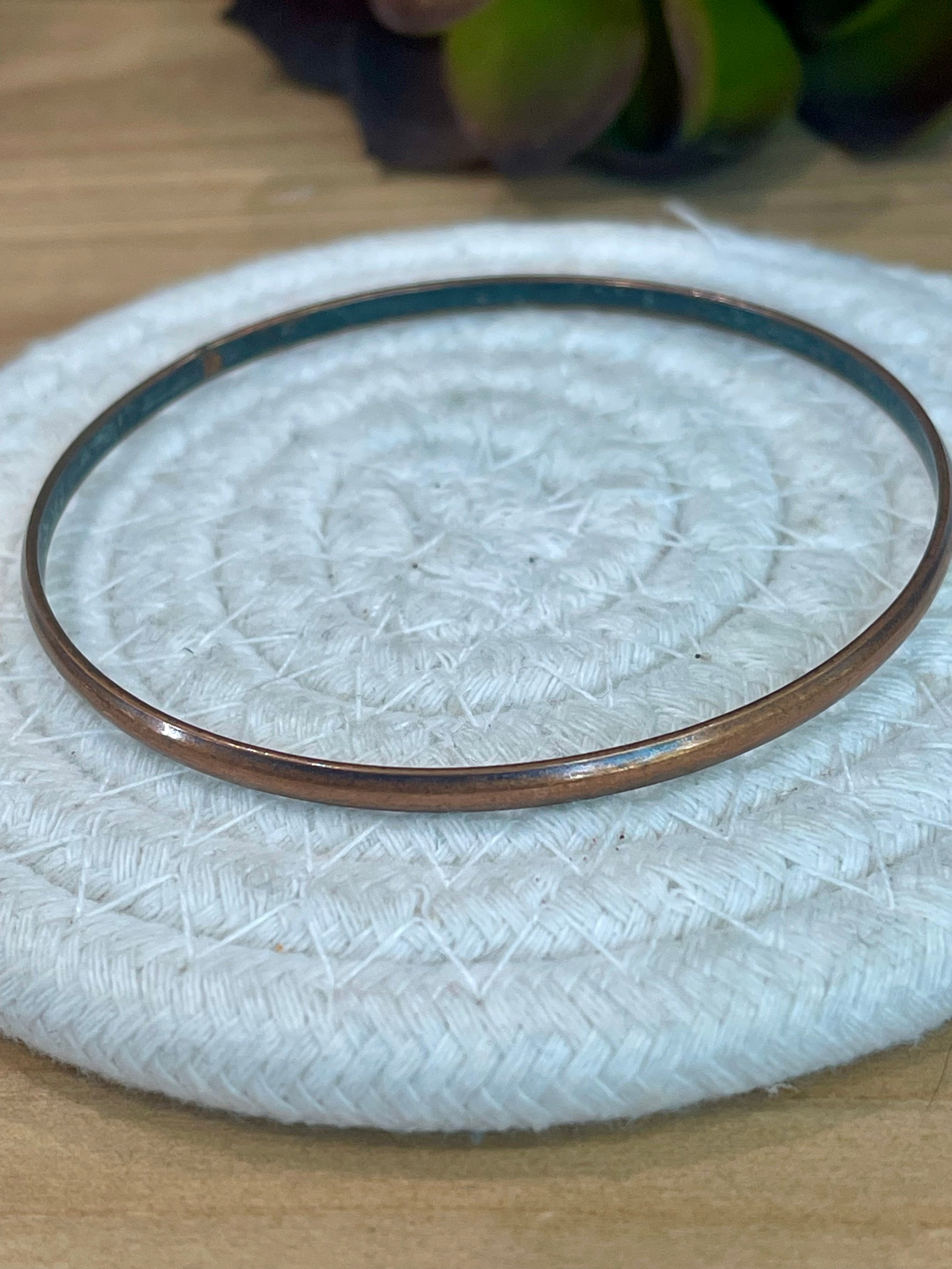 Vintage Handmade Copper Bangle Bracelet