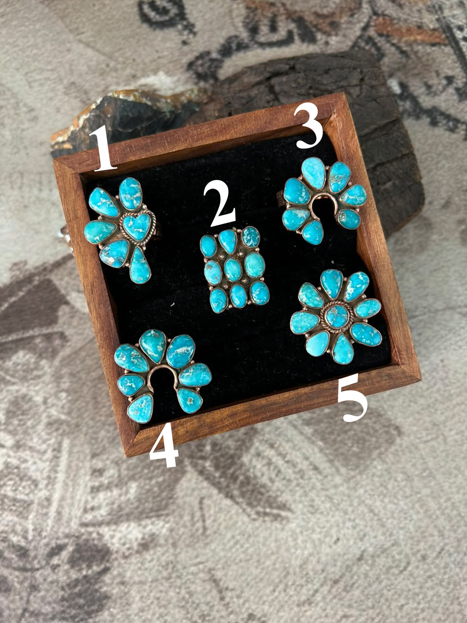 Handmade White Water Turquoise Copper Collection: Adjustable Ring Signed Nizhoni