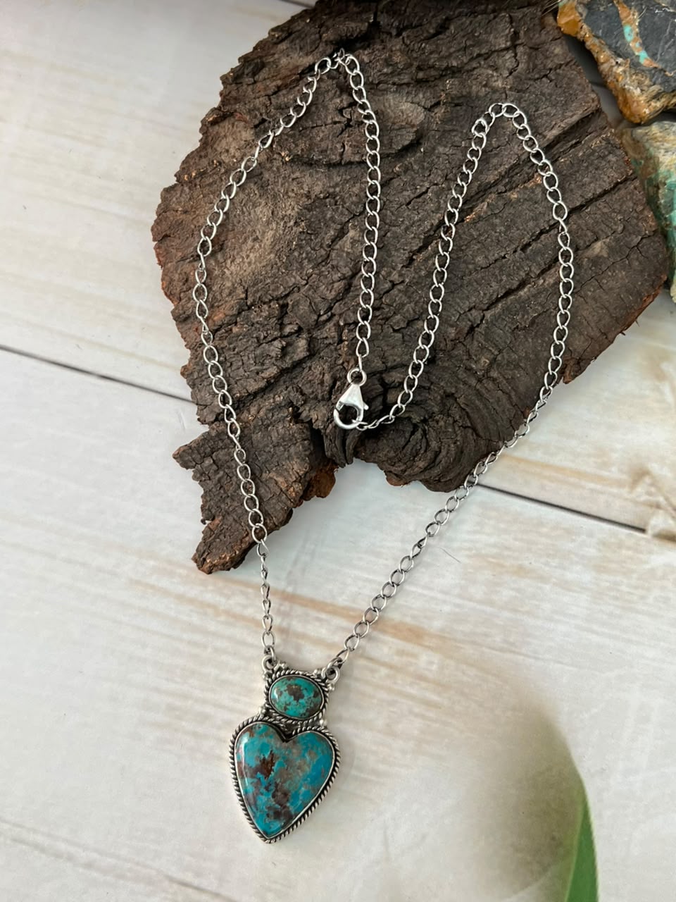 Handmade Sterling Silver Crimson Cowgirl Turquoise Collection: Necklace Signed Nizhoni