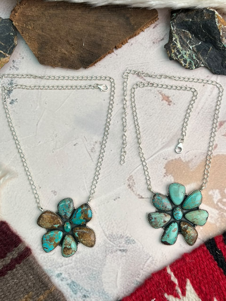 Handmade Sterling Silver Sierra Nevada Necklace Signed Nizhoni