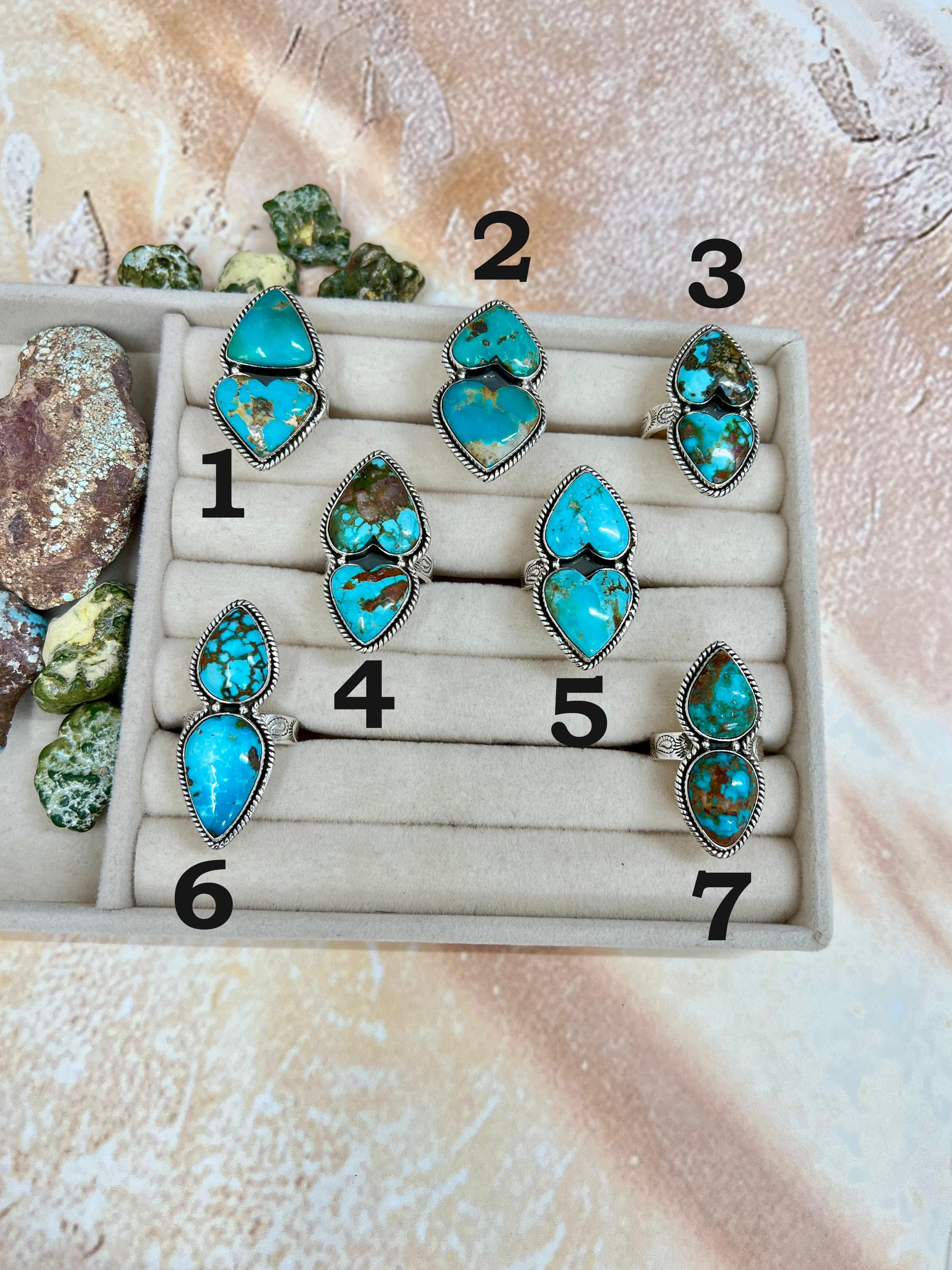 Handmade Sterling Silver Hardy Pit Adjustable Ring with Signed Nizhoni