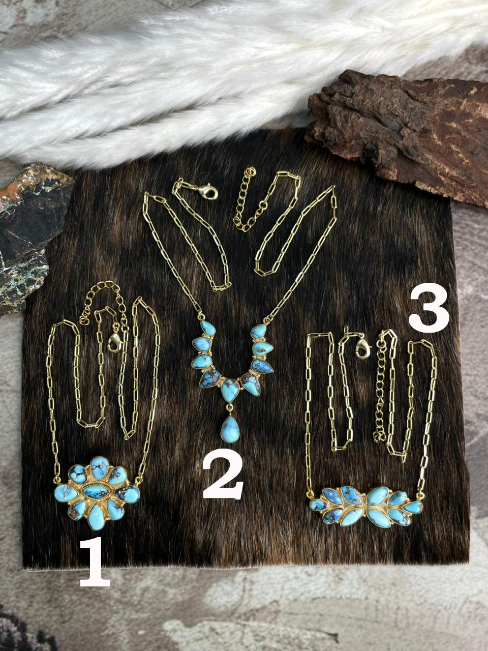 “The Golden Collection” Handmade Natural Golden Hills Turquoise Necklace