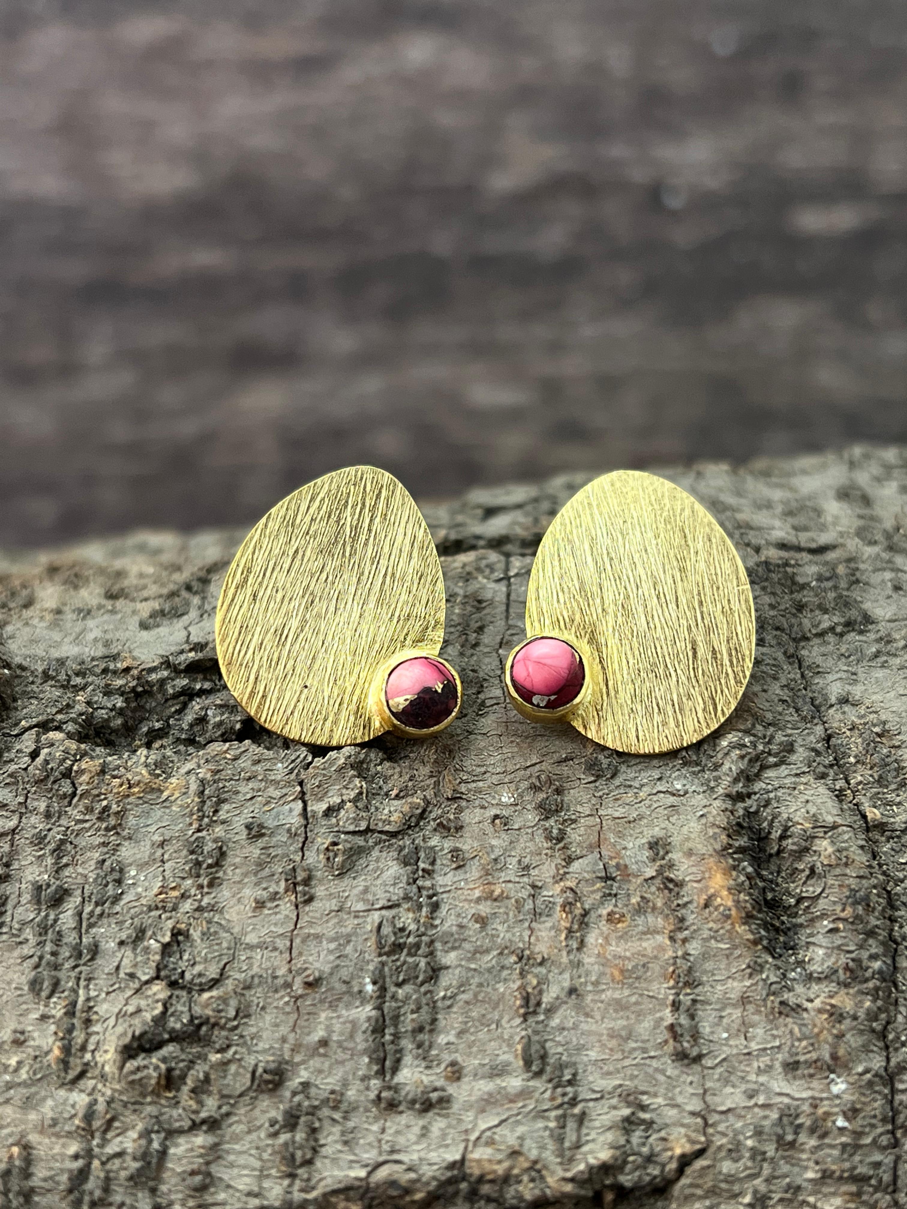 “The Golden Collection” Handmade Natural Dahlia Rose Post Earrings