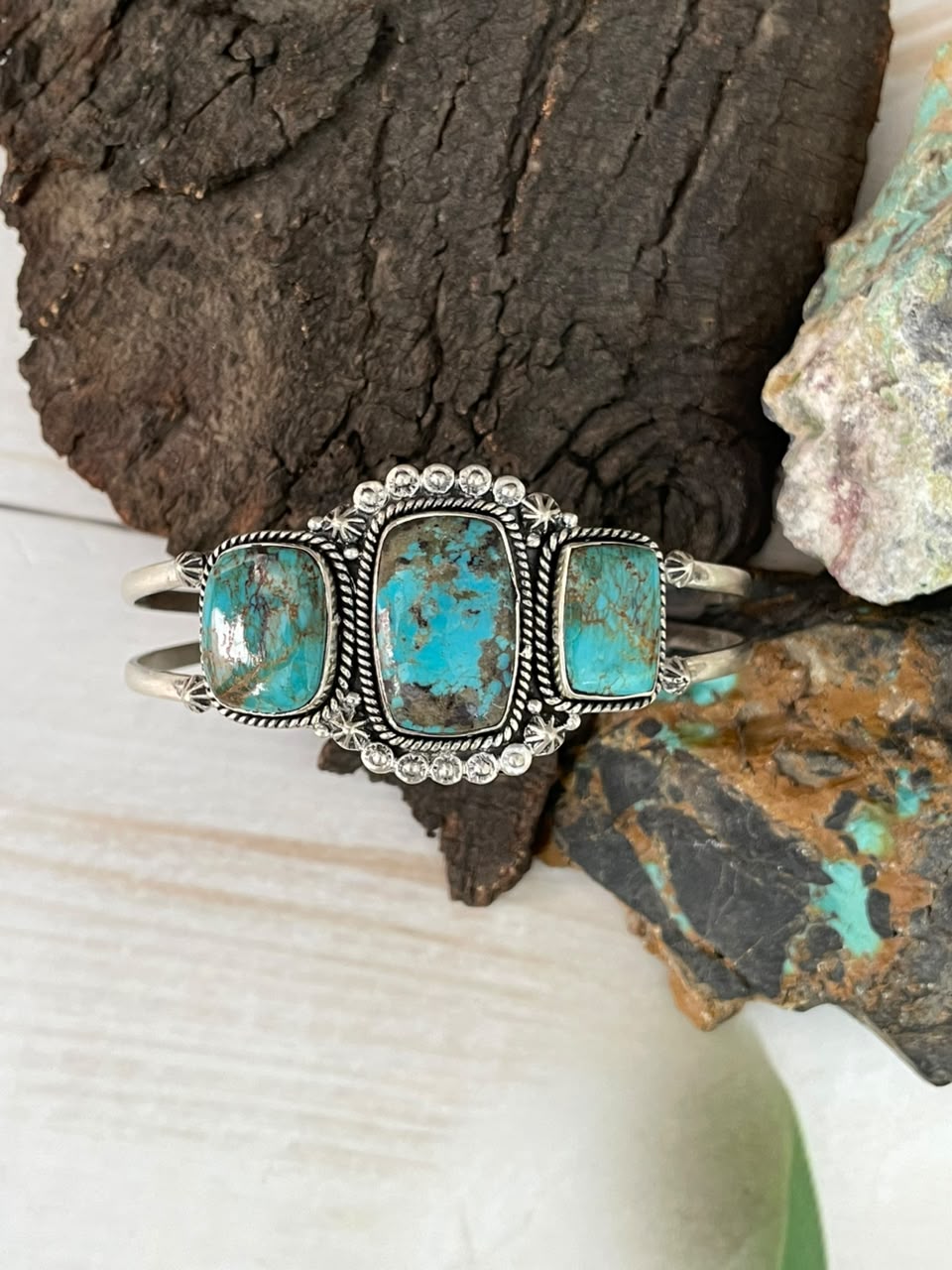 Handmade Sterling Silver Crimson Cowgirl Turquoise Collection: Cuff Bracelet Signed Nizhoni