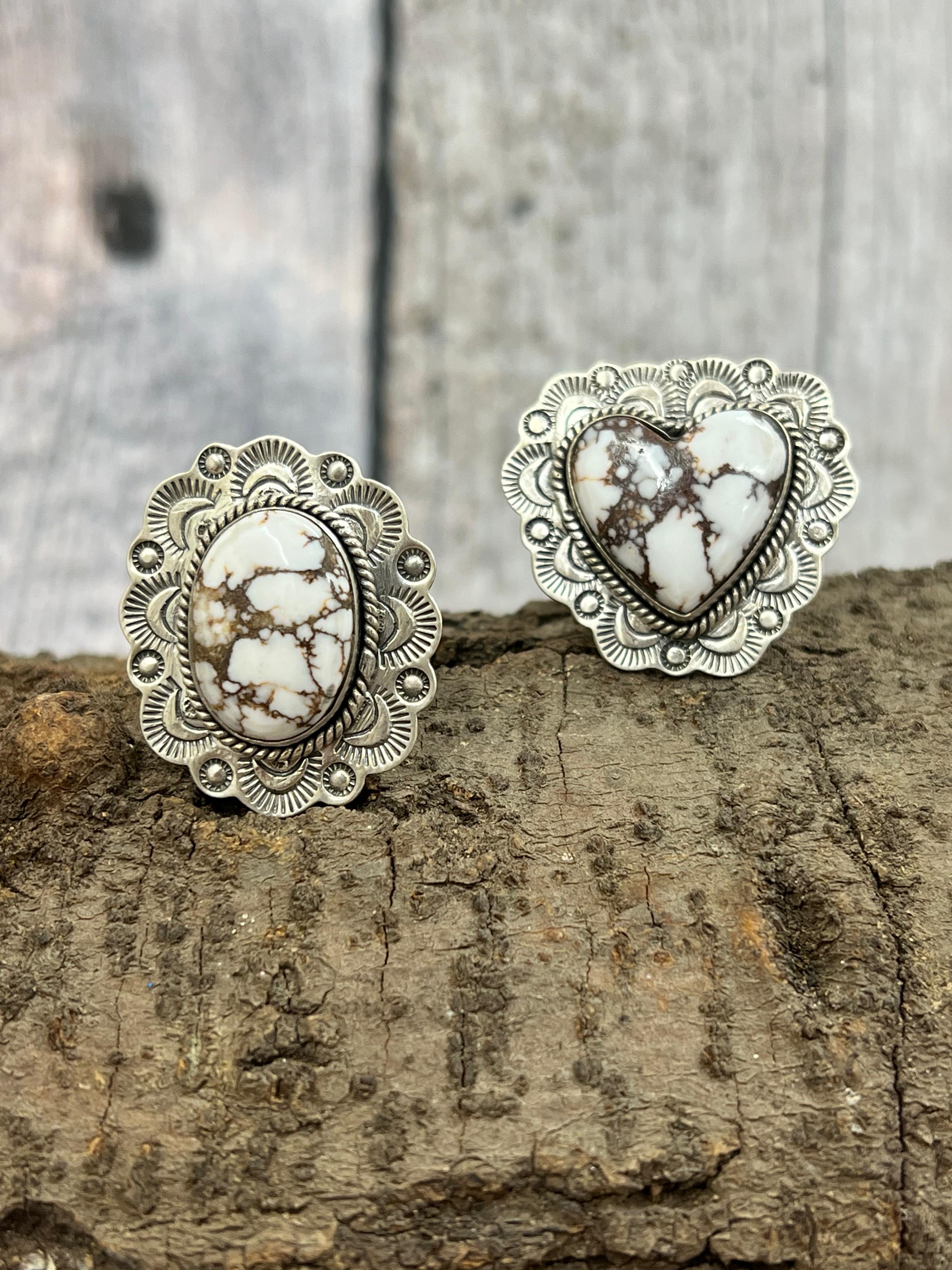 Handmade Sterling Silver Wild Horse Adjustable Rings with Signed Nizhoni