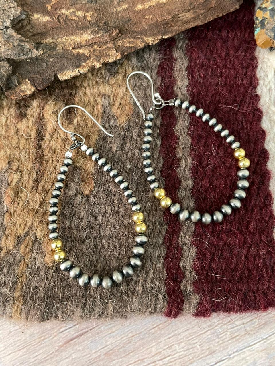 Handmade Sterling Silver Hook Dangle Earrings