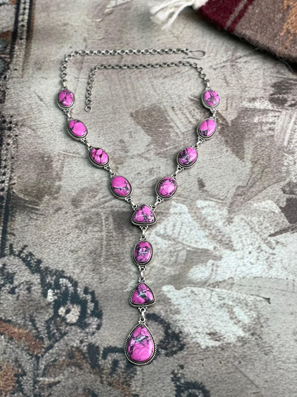 Handmade Sterling Silver Cherry Blossom Necklace "Signed Nizhoni"