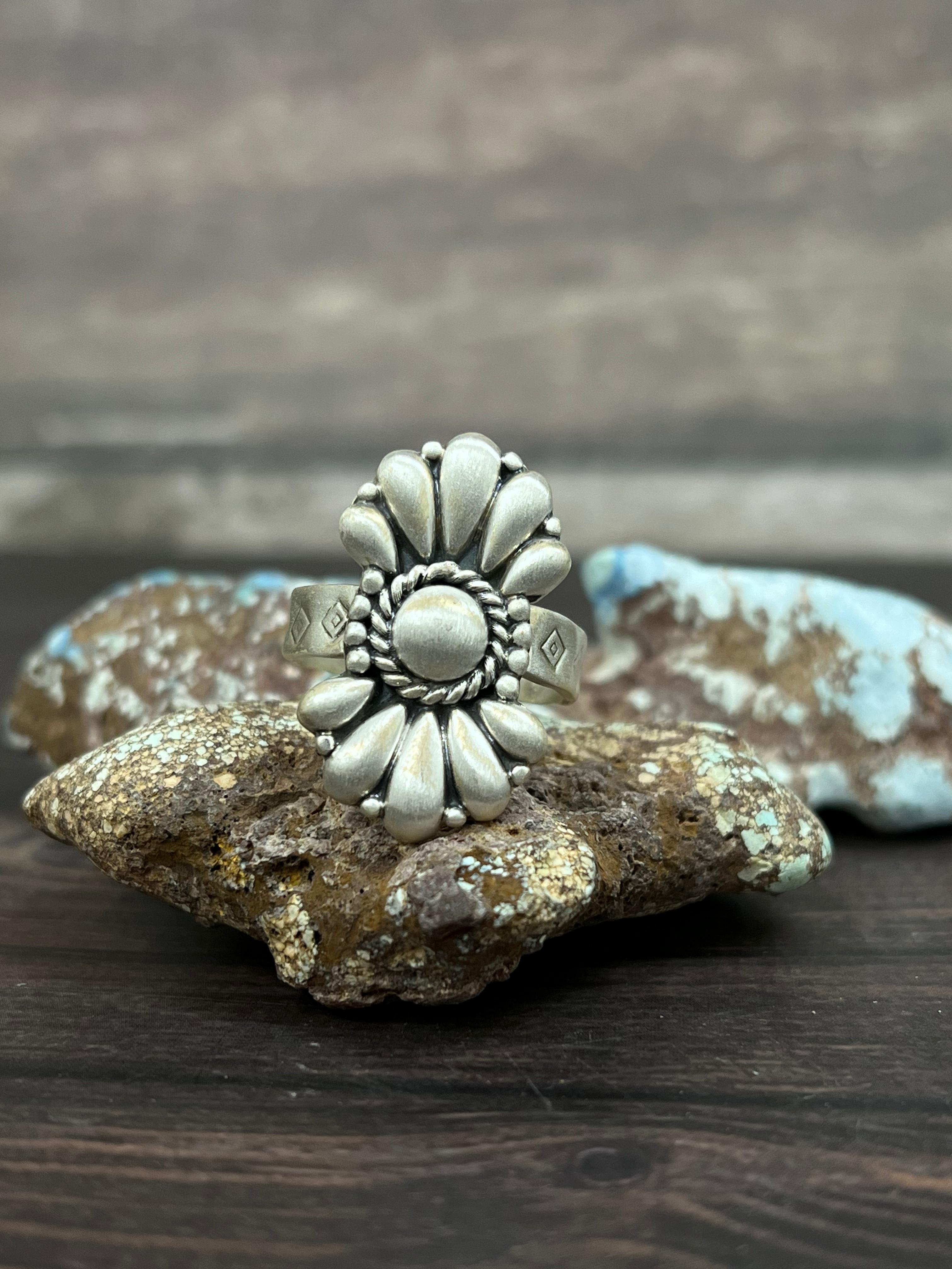 Handmade Sterling Silver Adjustable Ring With Signed Nizhoni