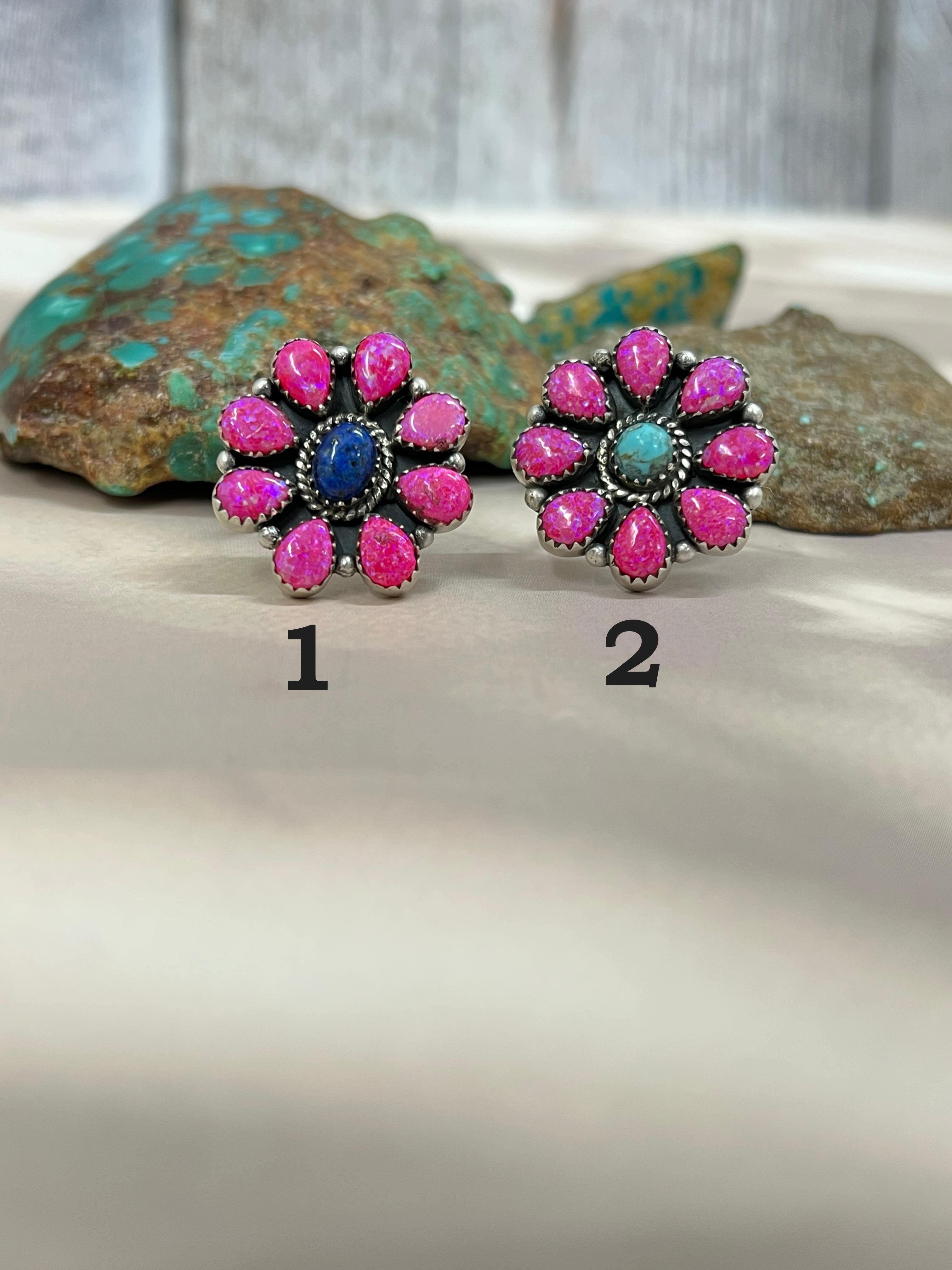 Handmade Sterling Silver Multistone Adjustable Ring with Signed Nizhoni