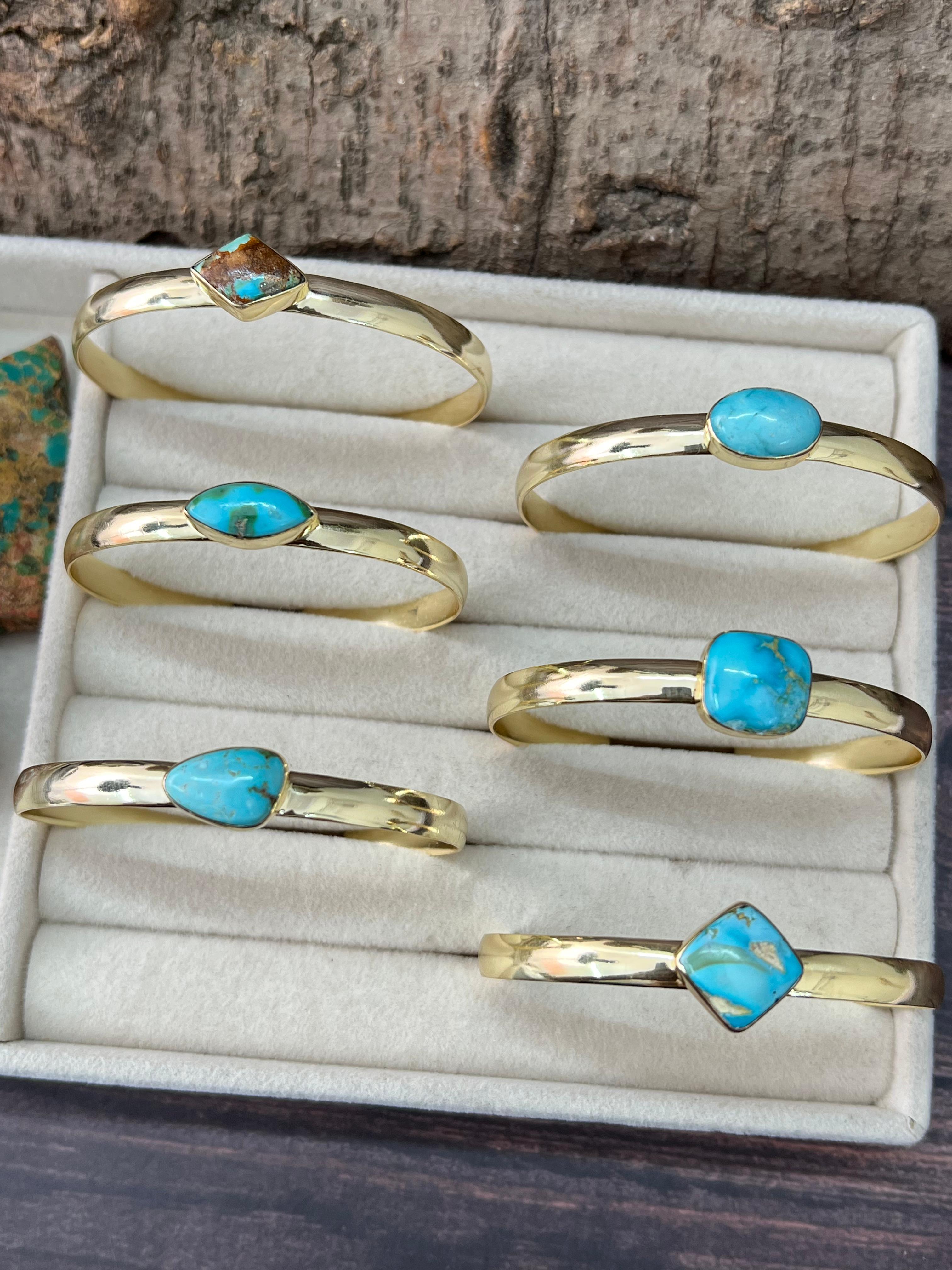 “The Golden Collection” Desert Winds Handmade Natural Gold Plated Blue Bird Bracelet