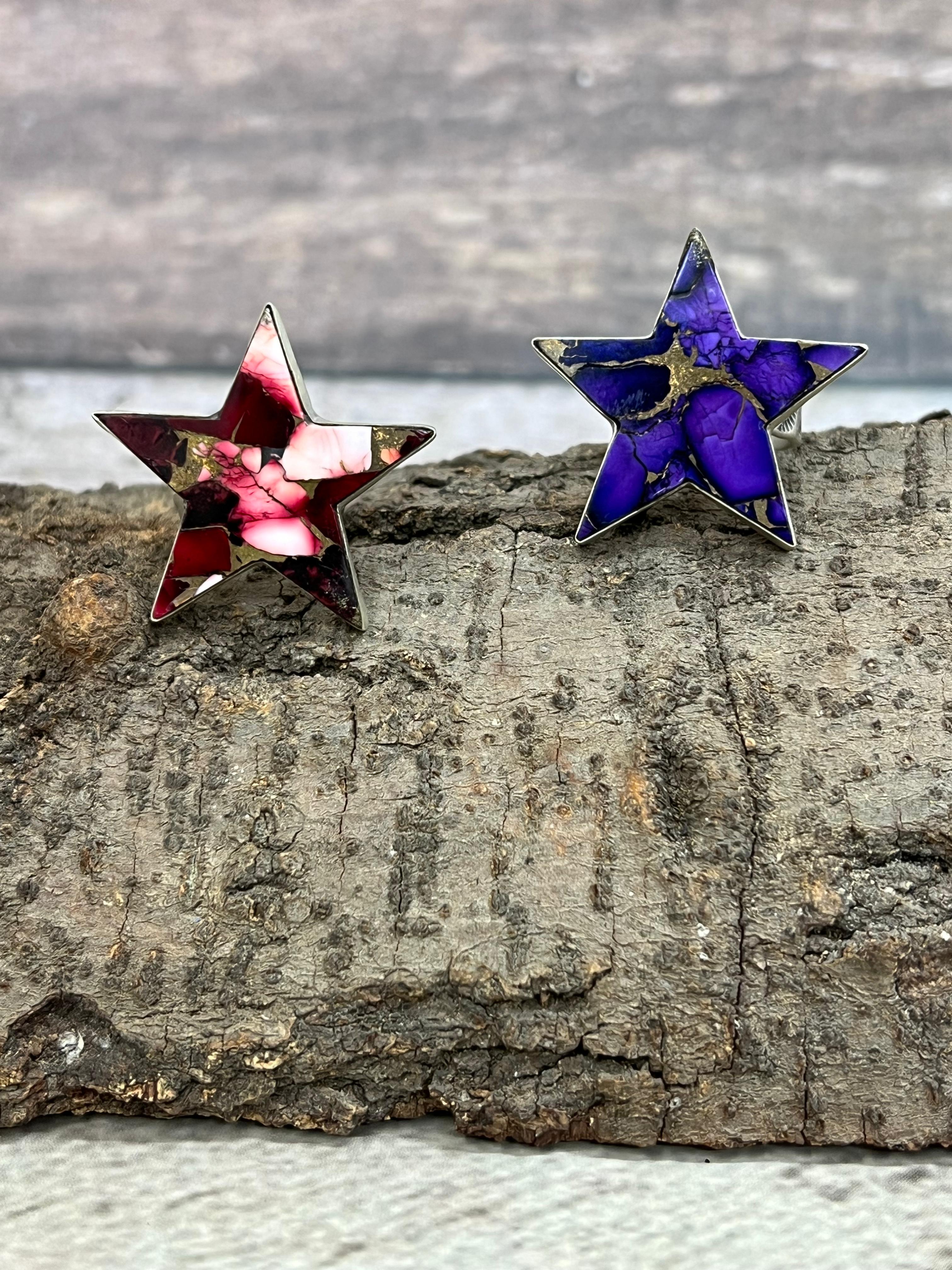 Handmade Sterling Silver Grape Dahlia, Dahlia Rose Adjustable Ring with Signed Nizhoni