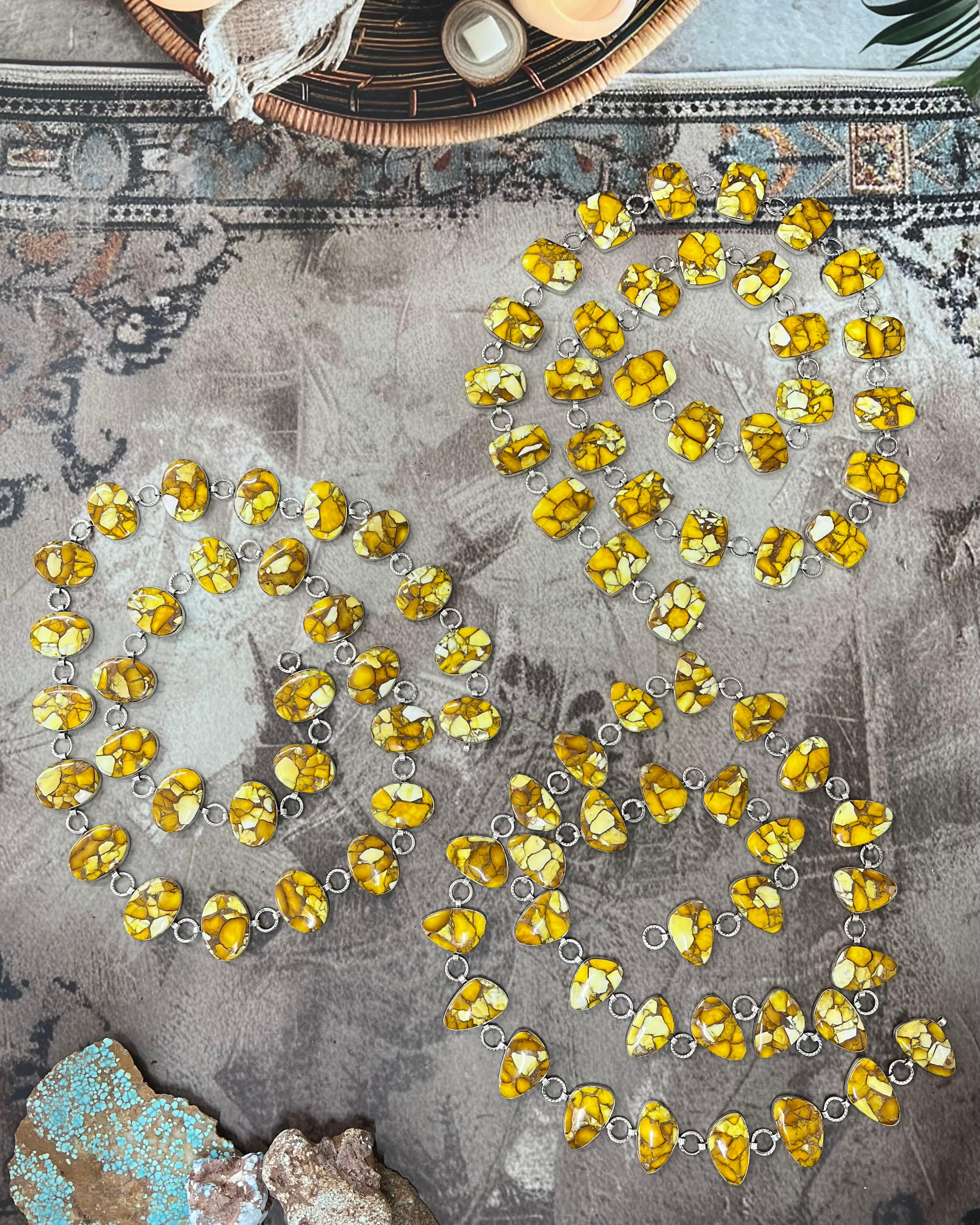 Handmade Sterling Silver Honey Dahlia Belt with Signed Nizhoni