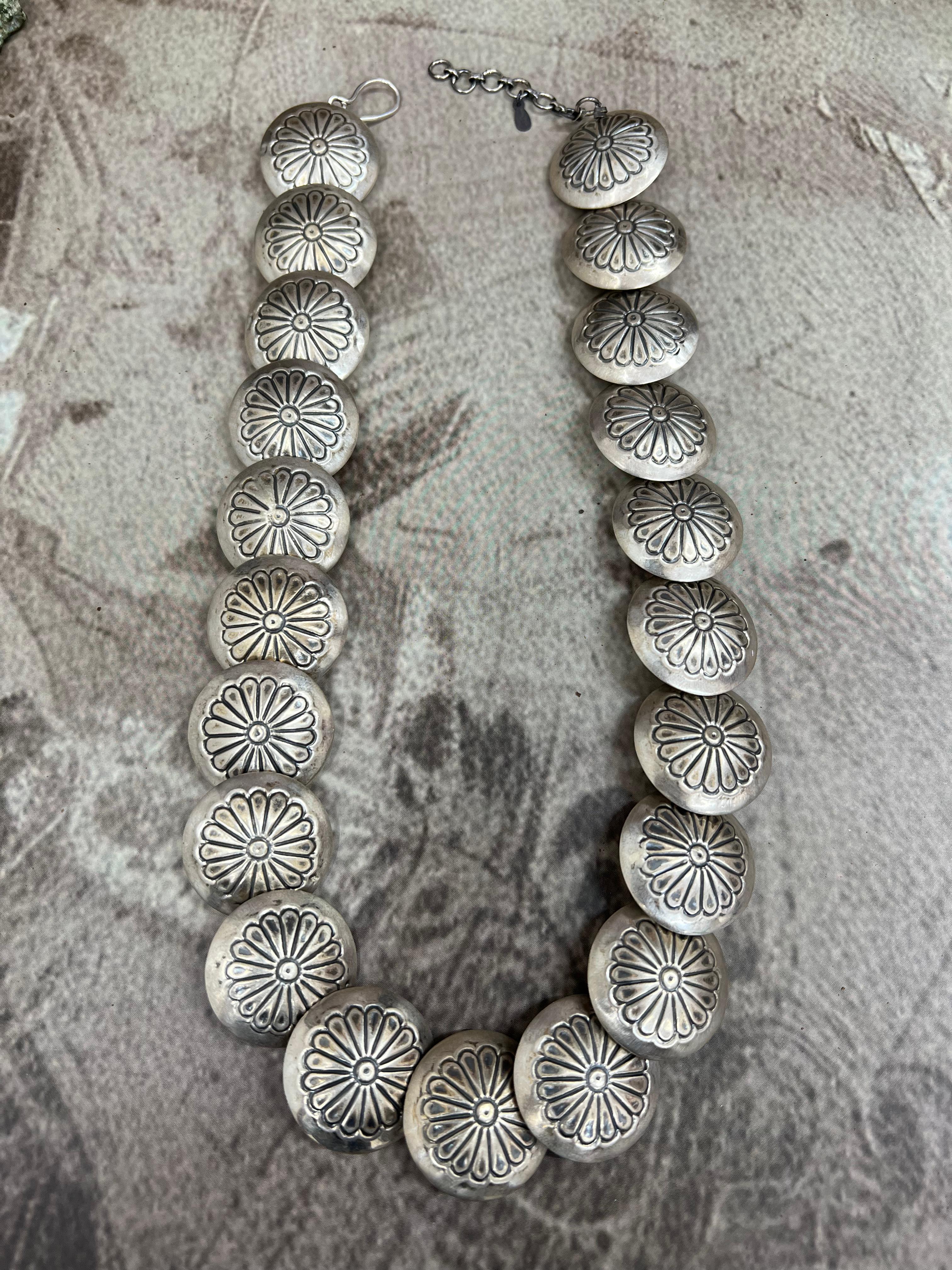 Handmade Sterling Silver Necklace with Signed Nizhoni A a