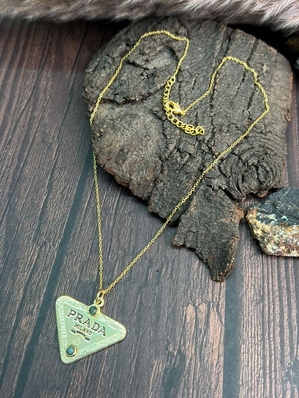 “The Golden Collection” Handmade Gold-Plated Kingman Turquoise Boujee Necklace Signed Nizhoni