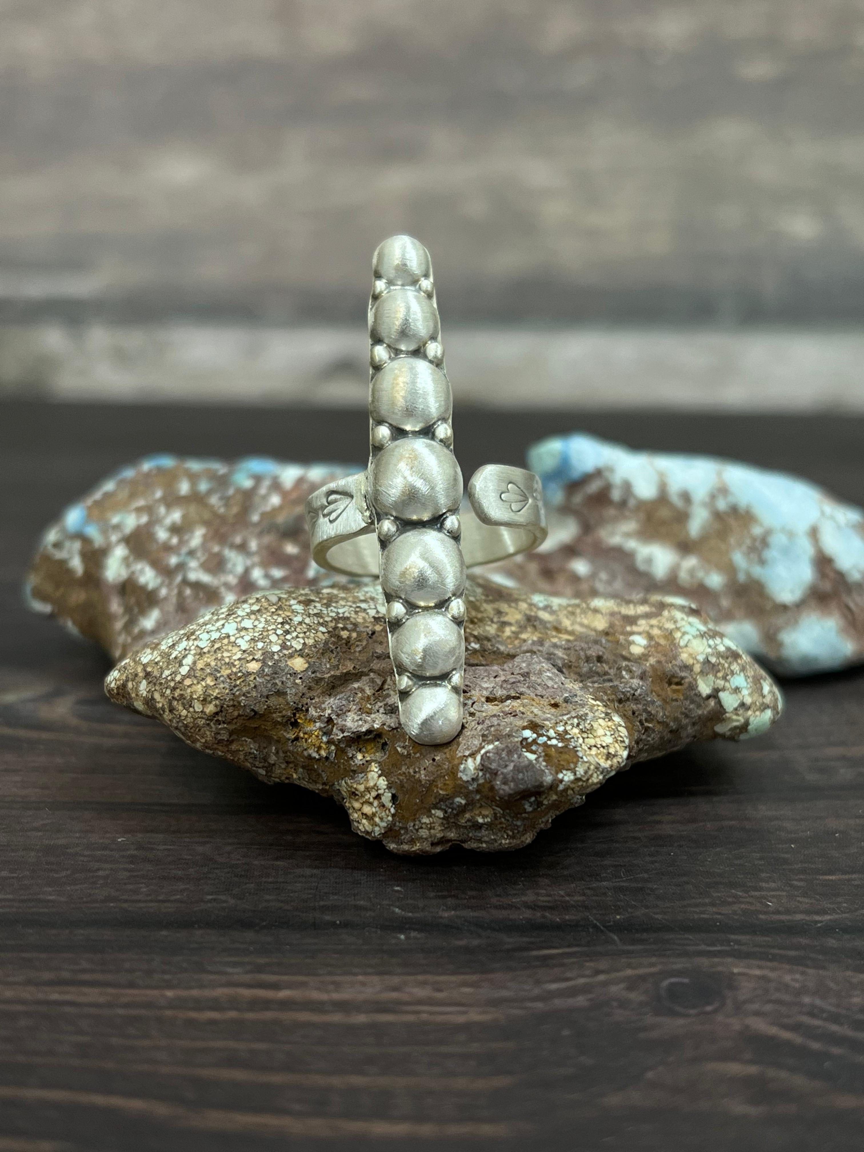 Handmade Sterling Silver Adjustable Ring With Signed Nizhoni