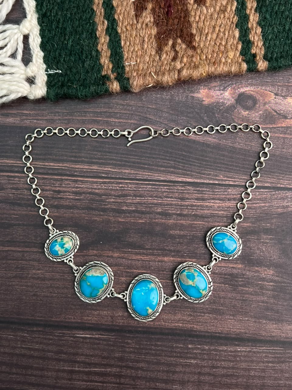 Handmade Sterling Silver Hardy Pit Choker Necklace Signed Nizhoni