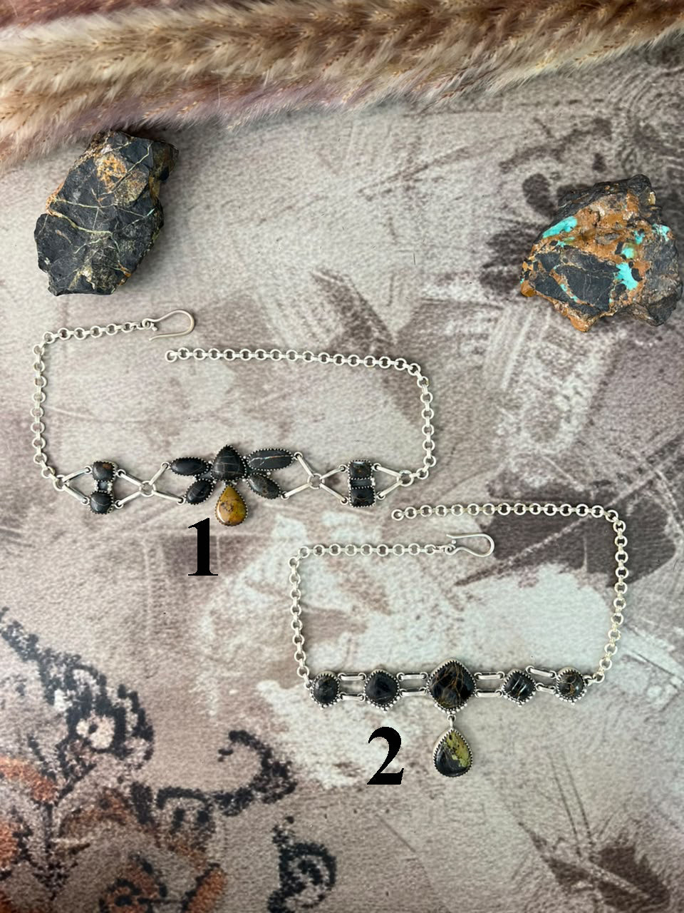 Handmade Sterling Silver Blackjack Turquoise Choker Necklace Signed Nizhoni