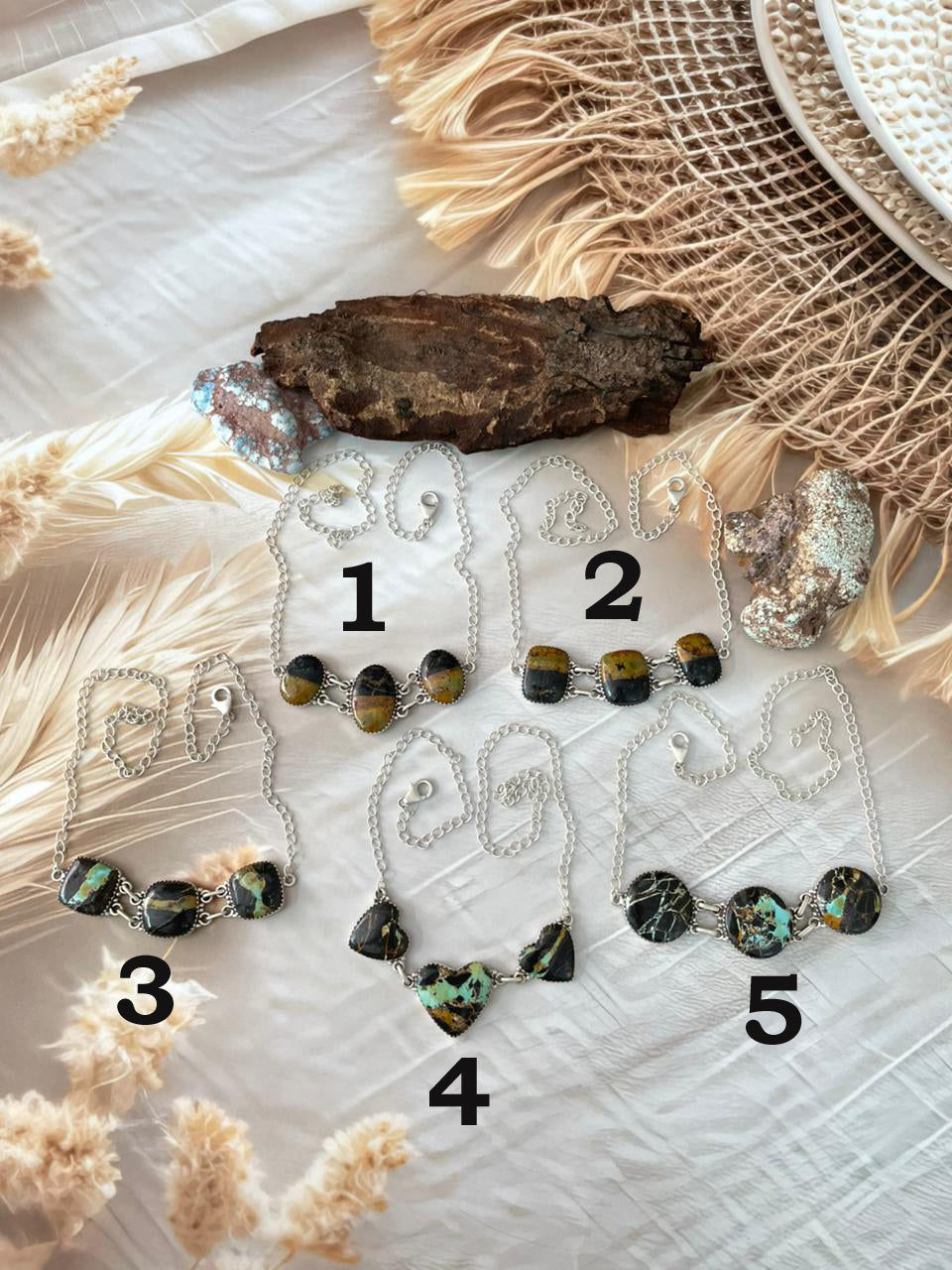 Handmade Sterling Silver Blackjack Turquoise Necklace "Signed Nizhoni"