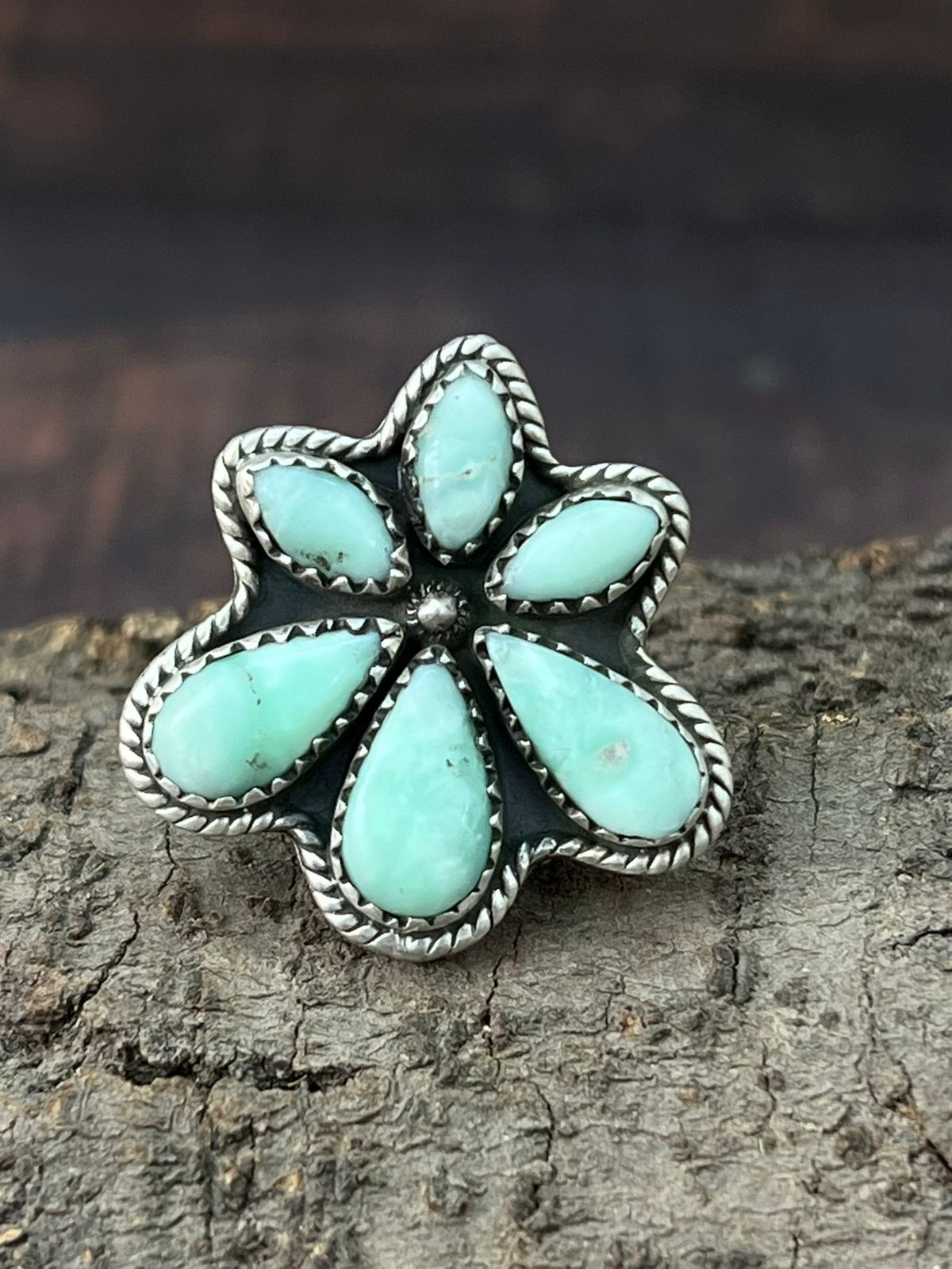 Handmade Sterling Silver Paloma Adjustable Ring "Signed Nizhoni"