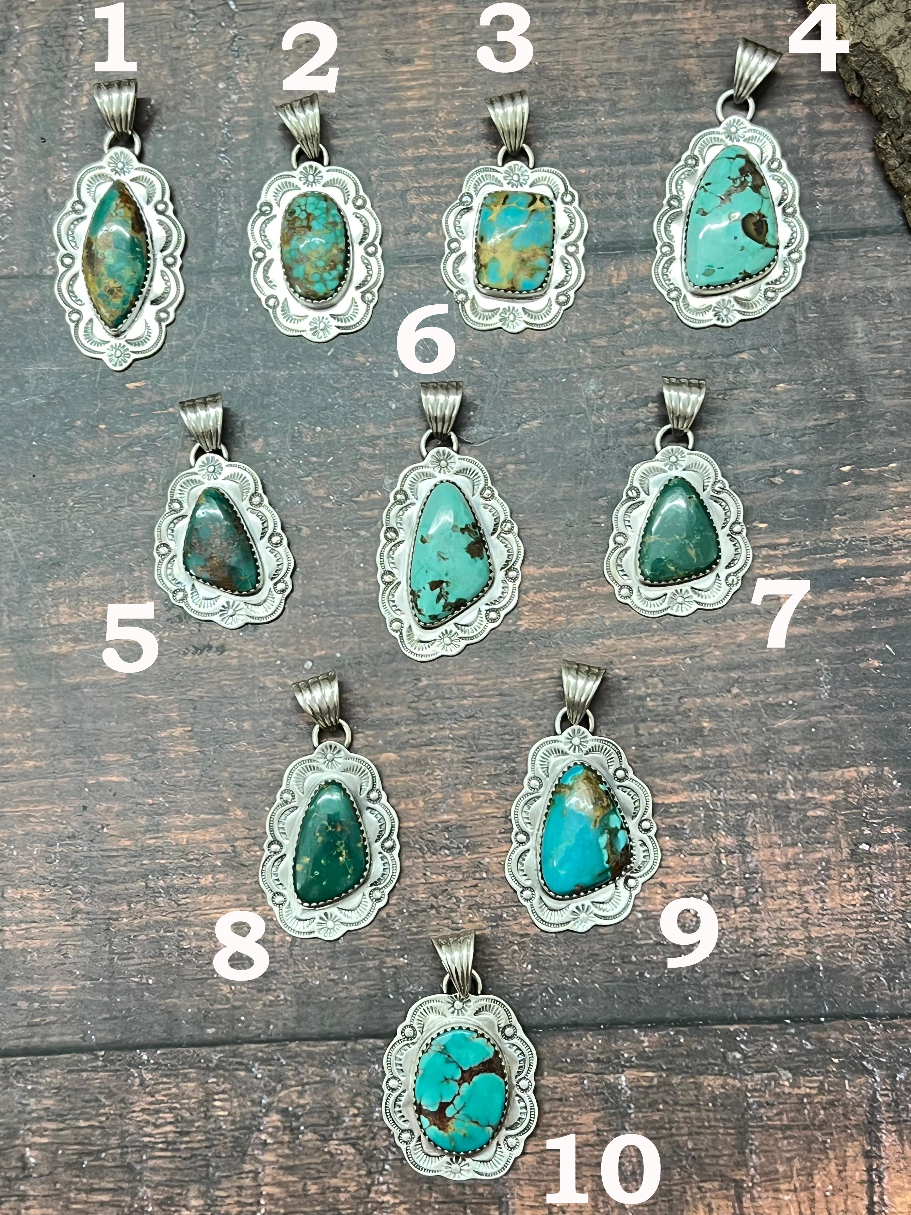 Handmade Sterling Silver Hardy Pit Pendant with Signed Nizhoni