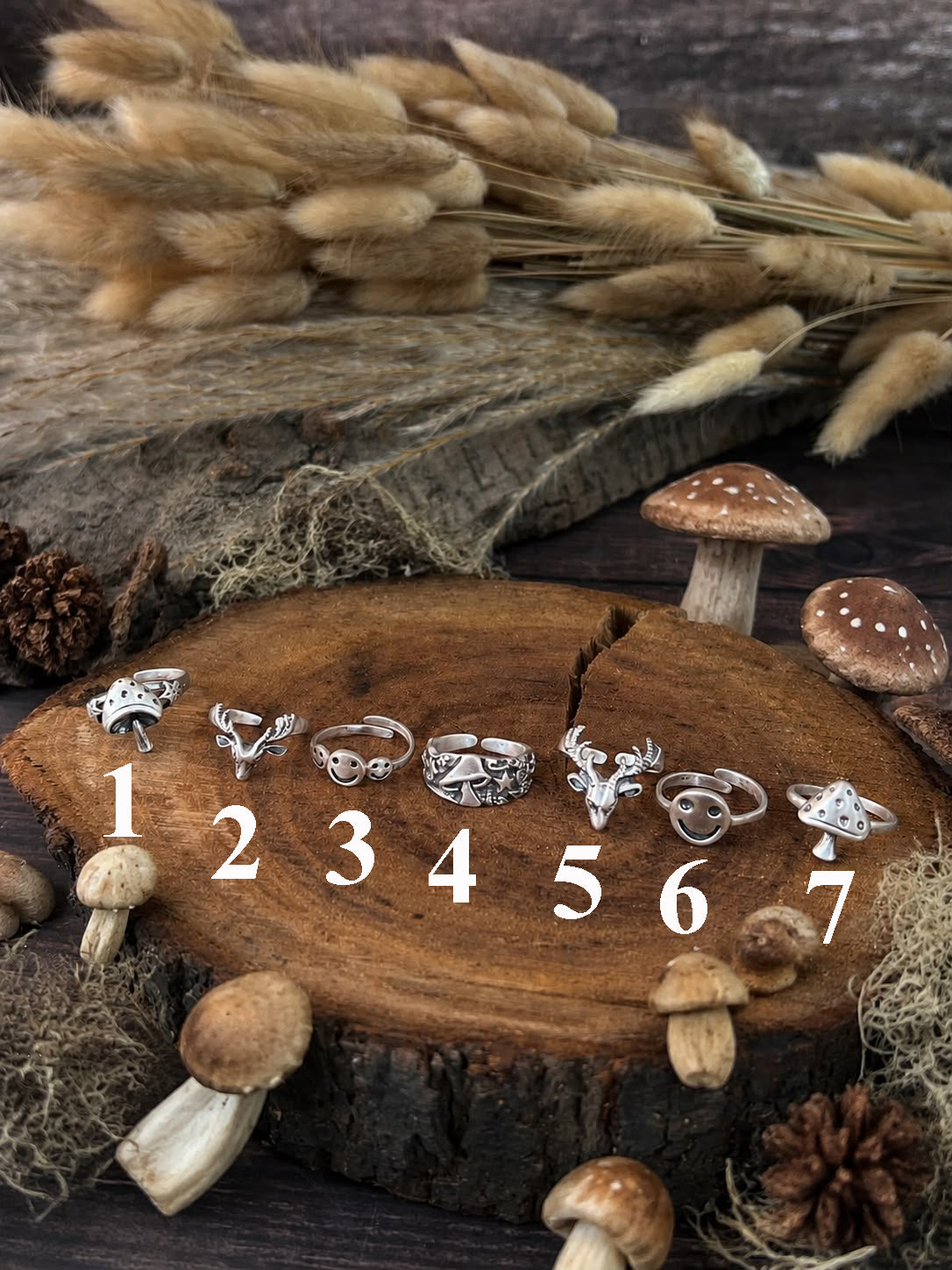 Handmade Sterling Silver Mystic Grove Stack Collection: Adjustable Ring