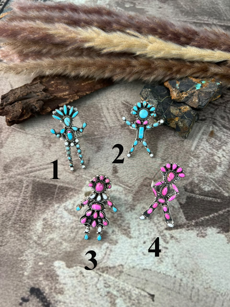 Handmade Sterling Silver Cotton Candy Adjustable Ring Signed Nizhoni