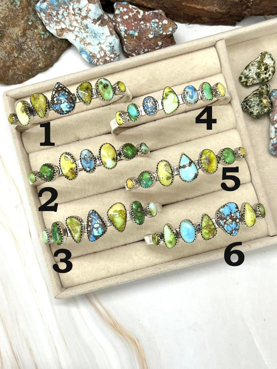 Handmade Sterling Silver Palomino with Golden Hills and Sonoran Turquoise Bracelet "Signed Nizhoni"