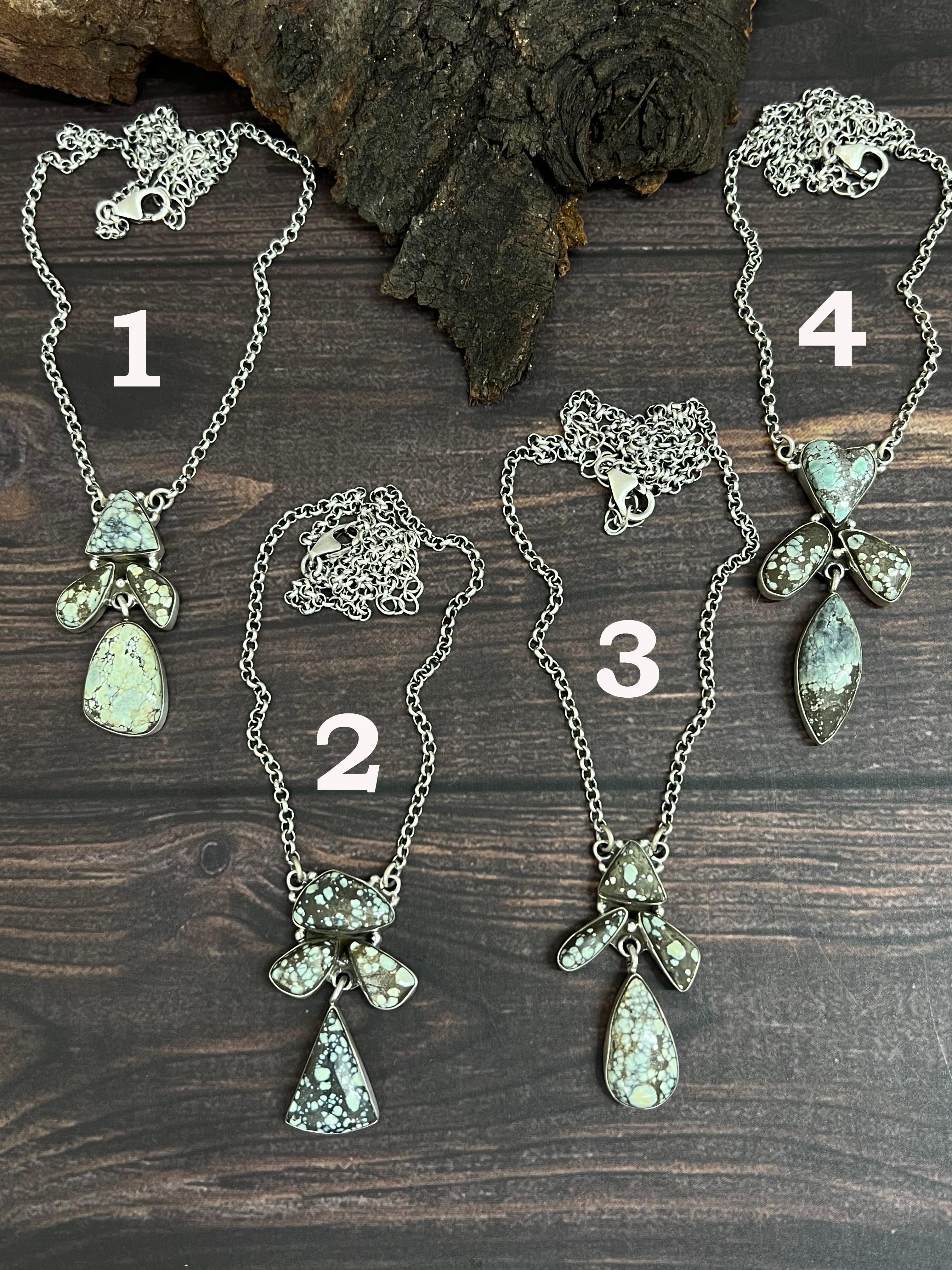 Handmade Sterling Silver Starfox Variscite Necklace Signed Nizhoni