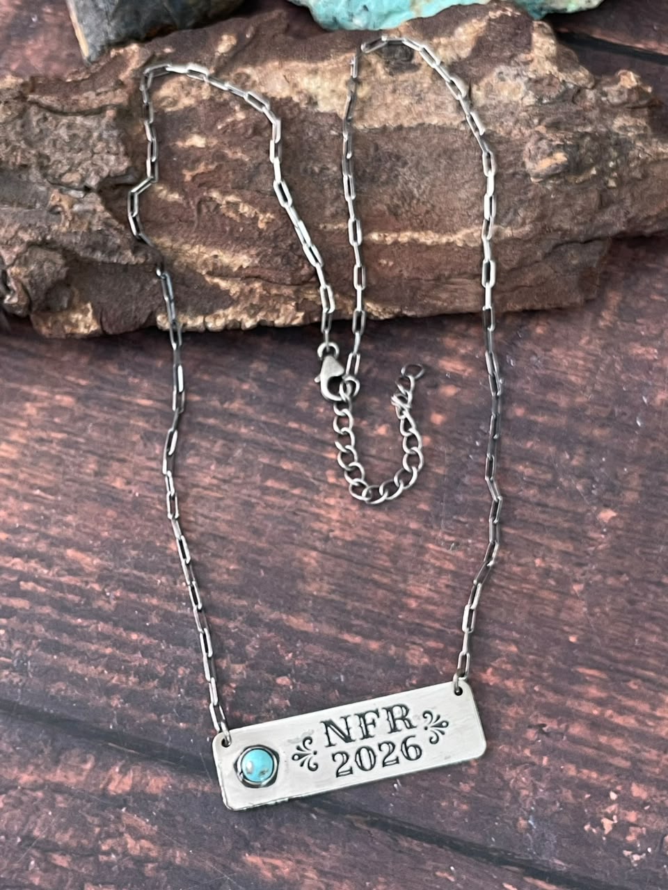 Handmade Sterling Silver Kingman Turquoise NFR Collection: Necklace