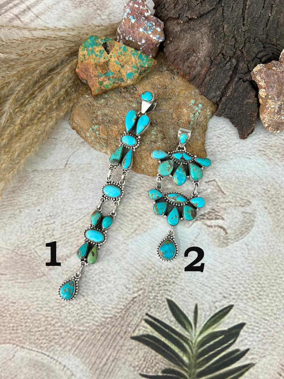 Handmade Sterling Silver Santa Maria Turquoise Pendant "Signed Nizhoni"