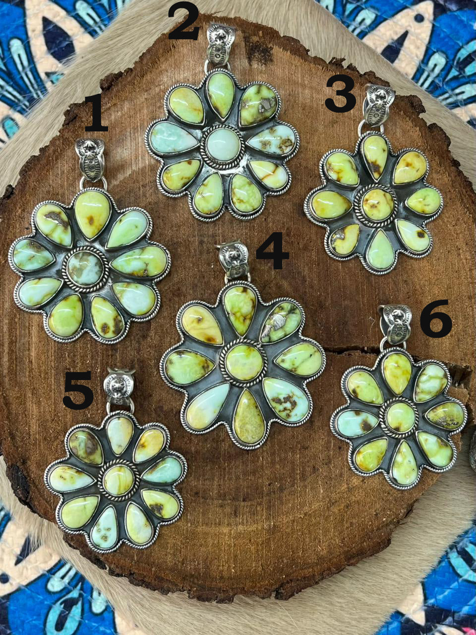 Handmade Sterling Silver Palomino Turquoise Pendant "Signed Nizhoni"