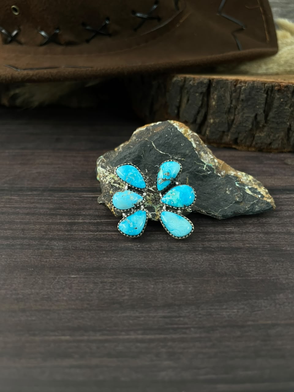 Handmade Sterling Silver Sierra Bella Turquoise Post Studs Earrings Signed Nizhoni