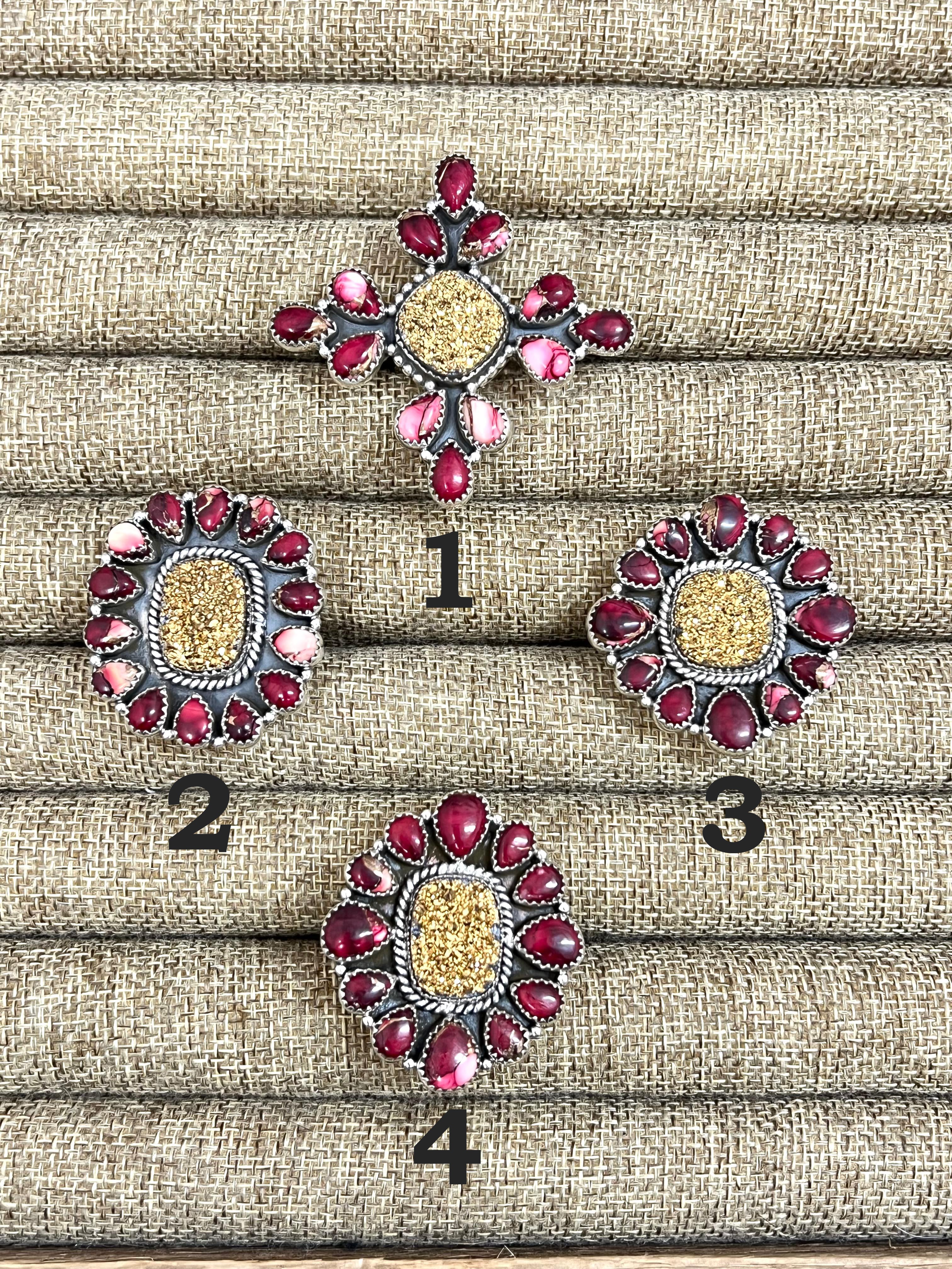 Handmade Sterling Silver Dahlia Rose with Druzy Adjustable Ring with Signed Nizhoni (7)