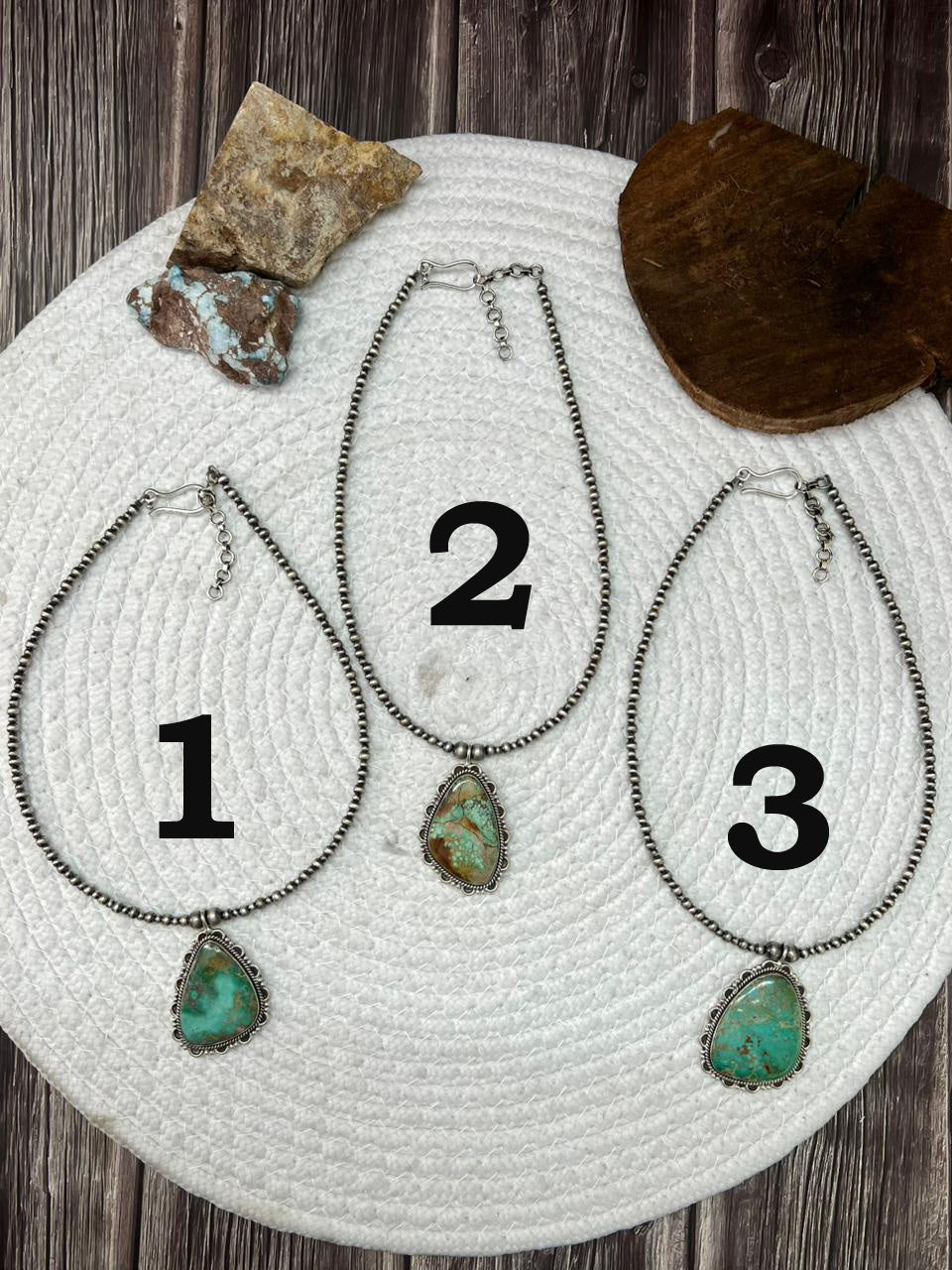 Handmade Sterling Silver Beaded Mantis Turquoise Necklace "Signed Nizhoni"