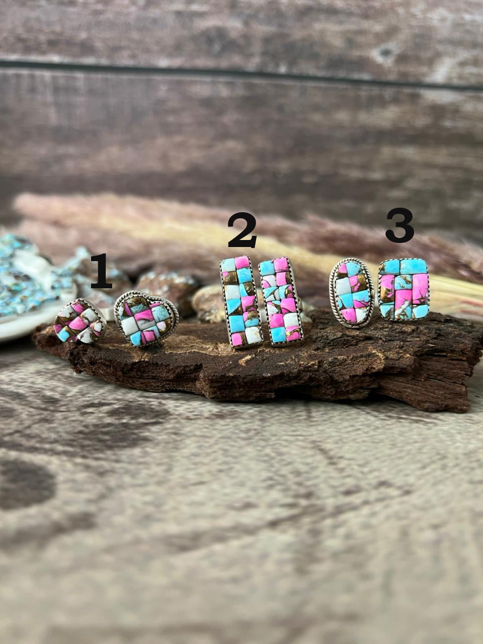 Handmade Sterling Silver 'Cotton Candy Cobble Collection' Adjustable Ring "Signed Nizhoni"