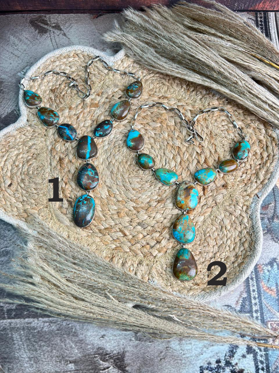 Handmade Sterling Silver Royston Turquoise Necklace "Signed Nizhoni"