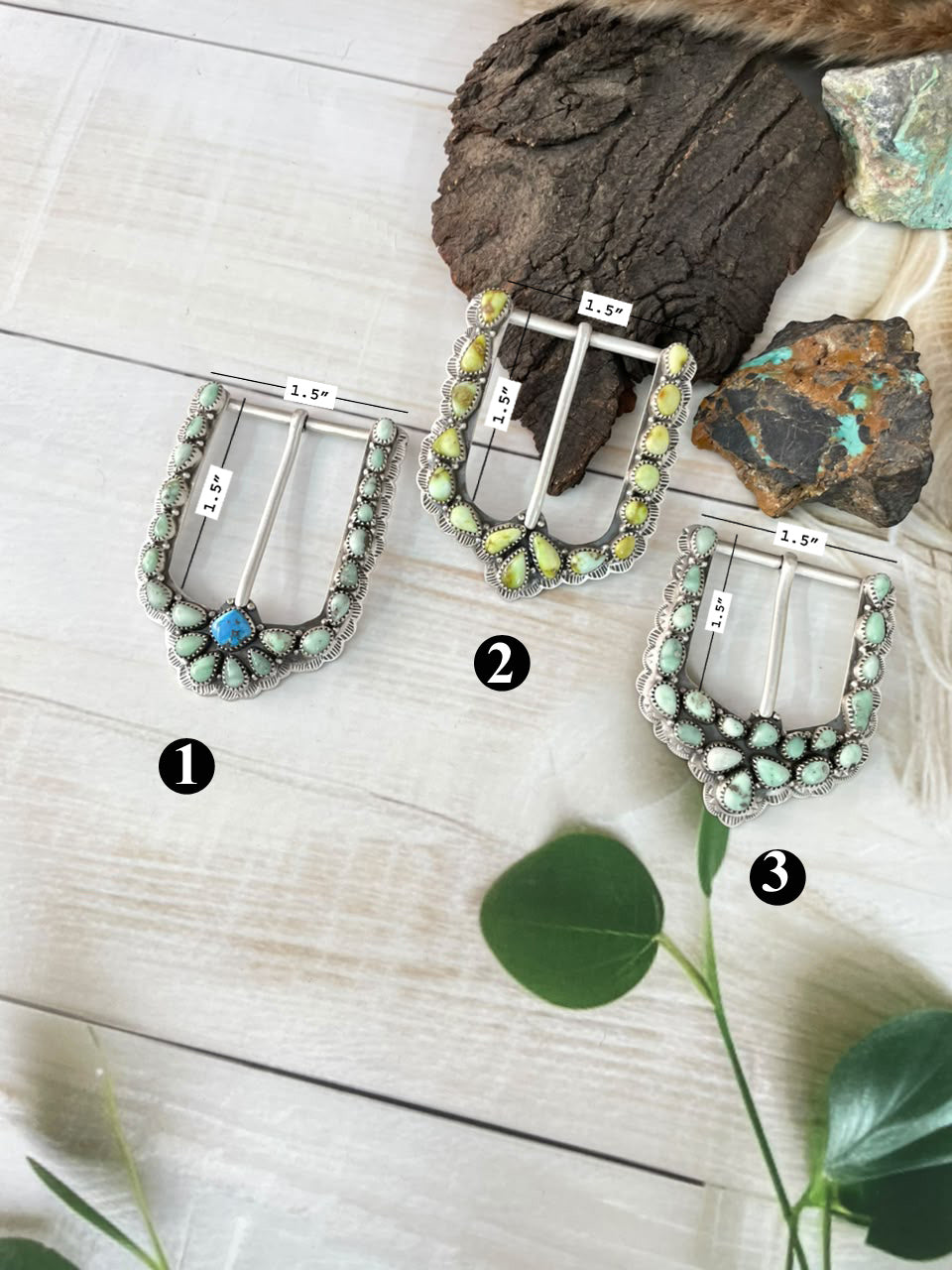 Handmade Sterling Silver Golden Hills with Paloma and Palomino Turquoise Belt Buckle Signed Nizhoni