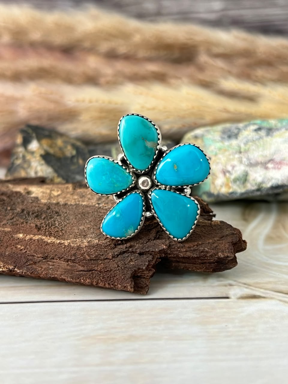 Handmade Sterling Silver Hardy Pit Adjustable Ring Signed Nizhoni