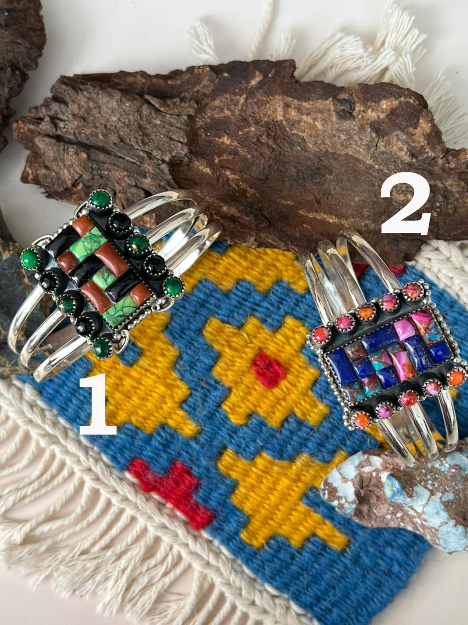 Handmade Sterling Silver Cobblestone Cuff Bracelet "Signed Nizhoni"