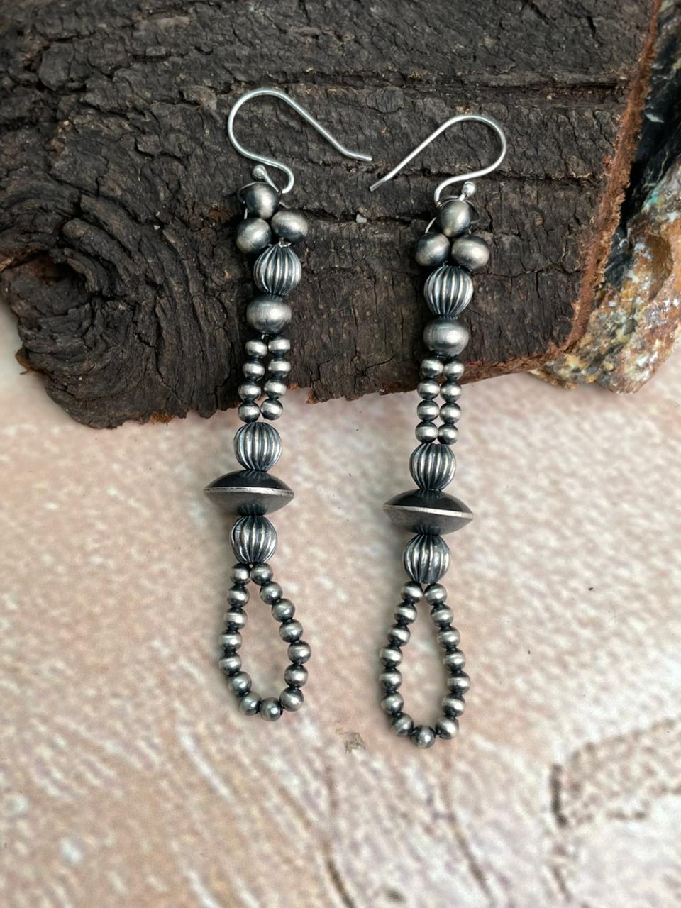 Handmade Sterling Silver Hook Dangle Earrings (9)