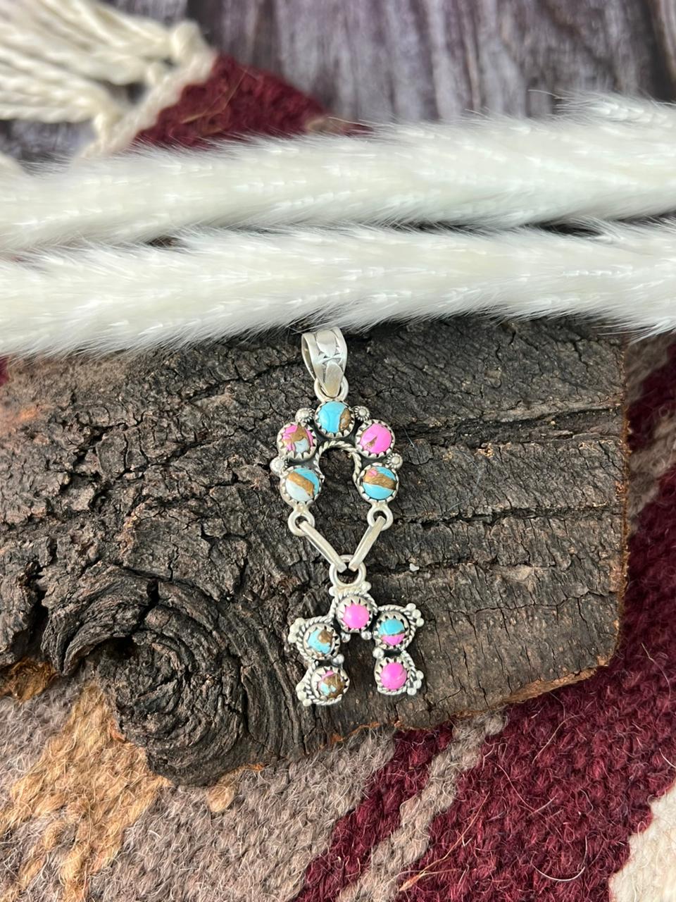 Handmade Sterling Silver Cotton Candy Pendant "Signed Nizhoni"