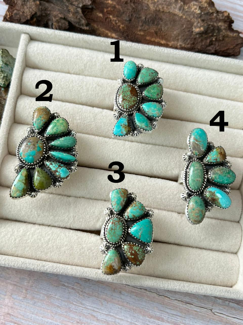 Handmade Sterling Silver Mantis Turquoise Adjustable Ring With Signed Nizhoni