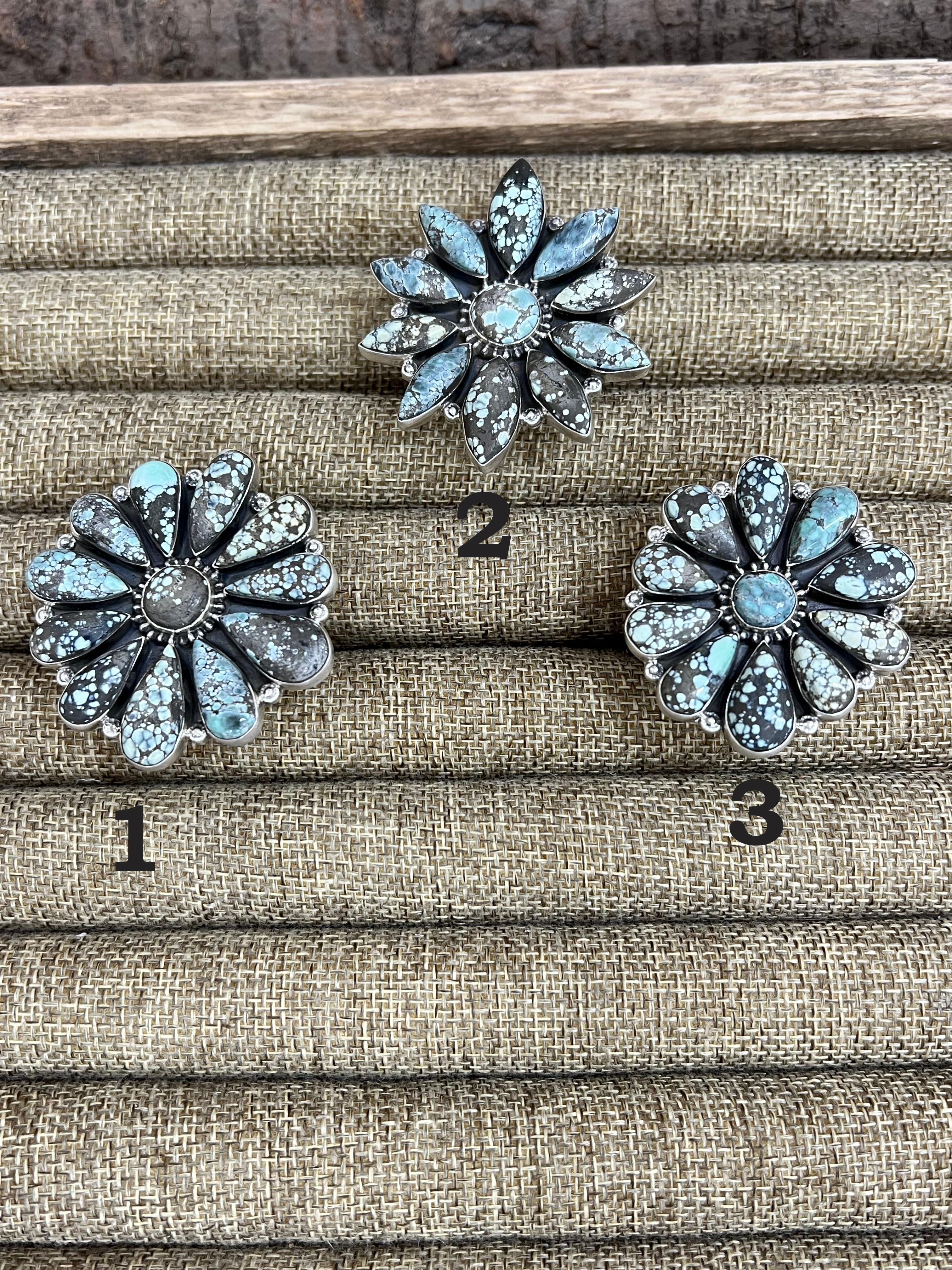 Handmade Sterling Silver Starfox Variscite Adjustable Ring Signed Nizhoni