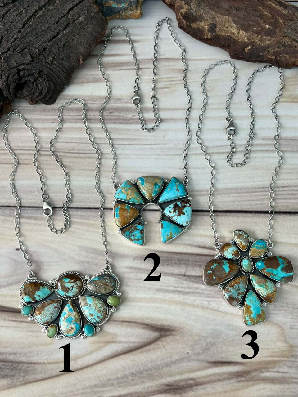 Handmade Sterling Silver Royston Turquoise Necklace Signed Nizhoni