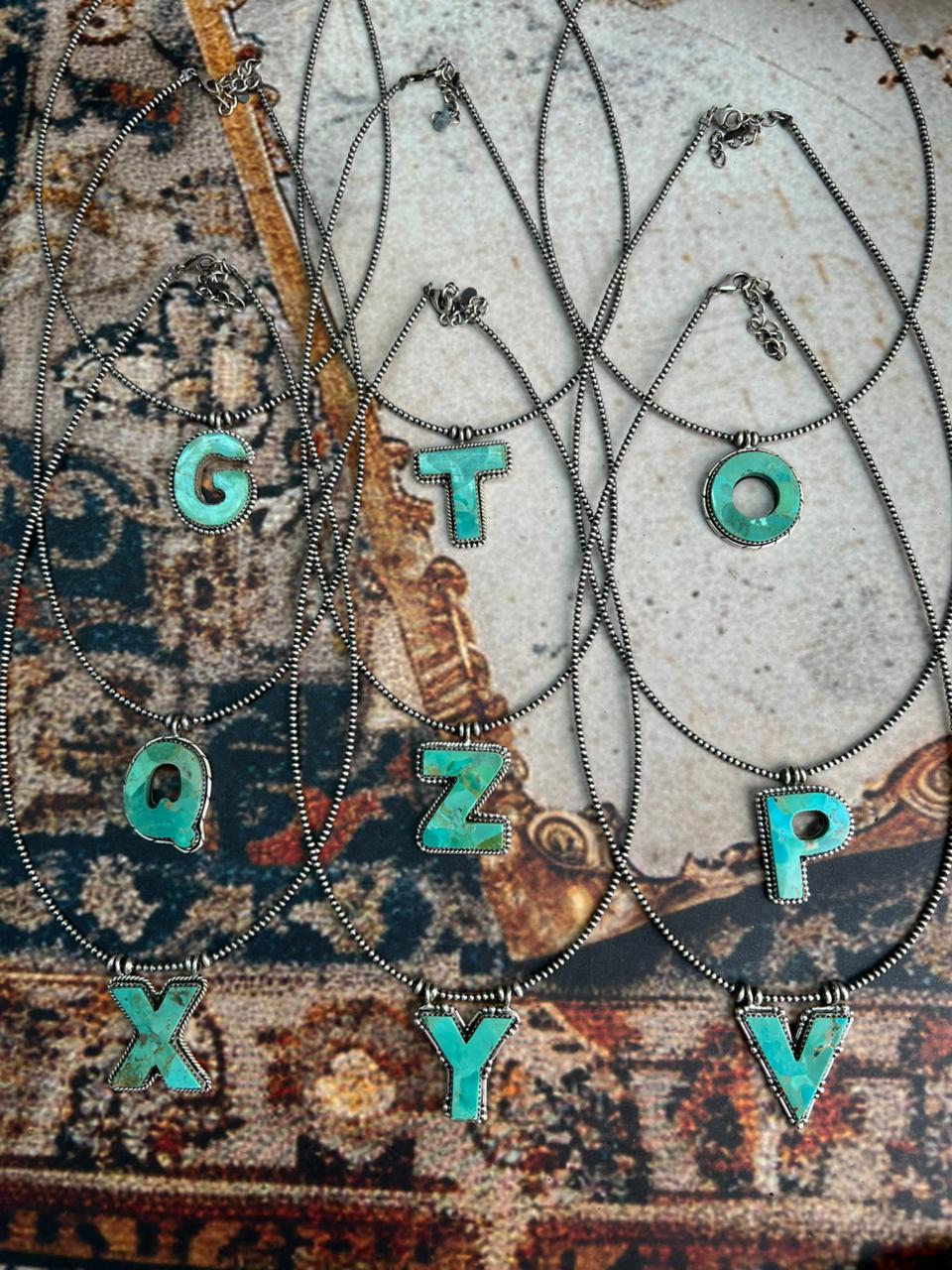 Handmade Sterling Silver Kingman Turquoise Beaded Necklace "Signed Nizhoni"