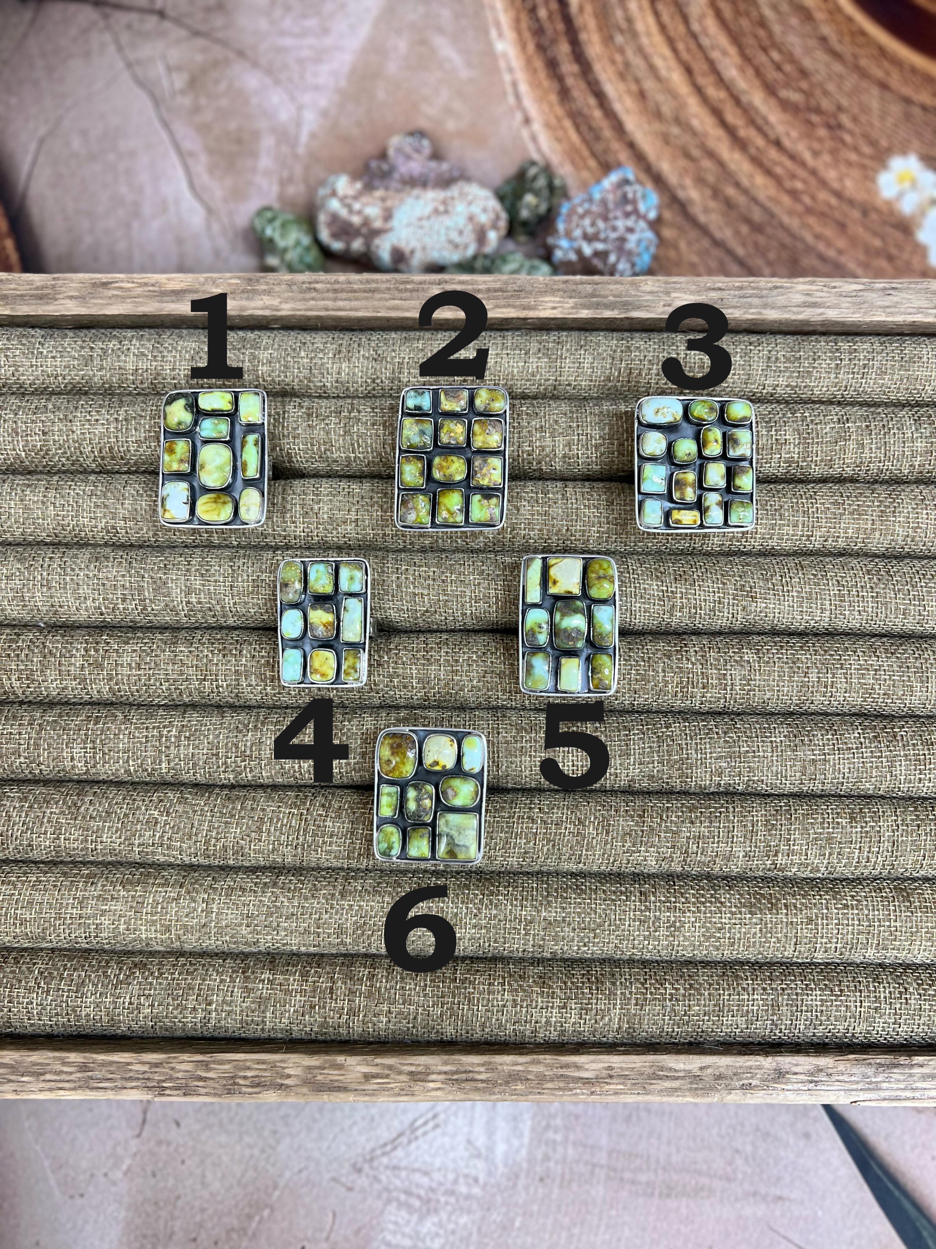 Handmade Sterling Silver Palomino Turquoise Adjustable Ring, Signed Nizhoni