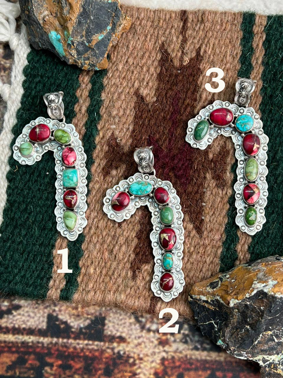 Handmade Sterling Silver Dahlia Rose with Emerald Valley Turquoise Pendant "Signed Nizhoni"